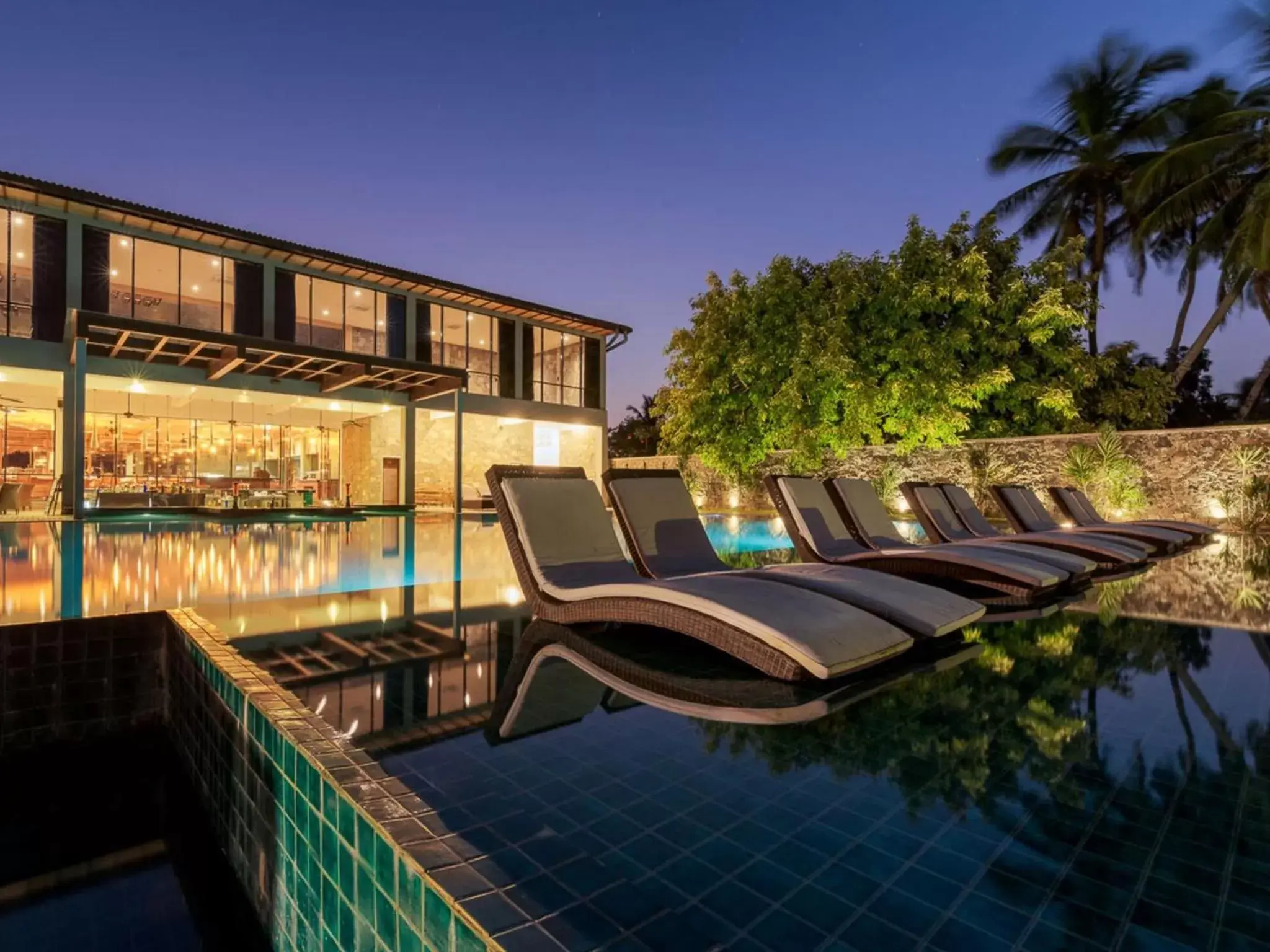 Night, Swimming Pool in Regenta Arie Lagoon Negombo