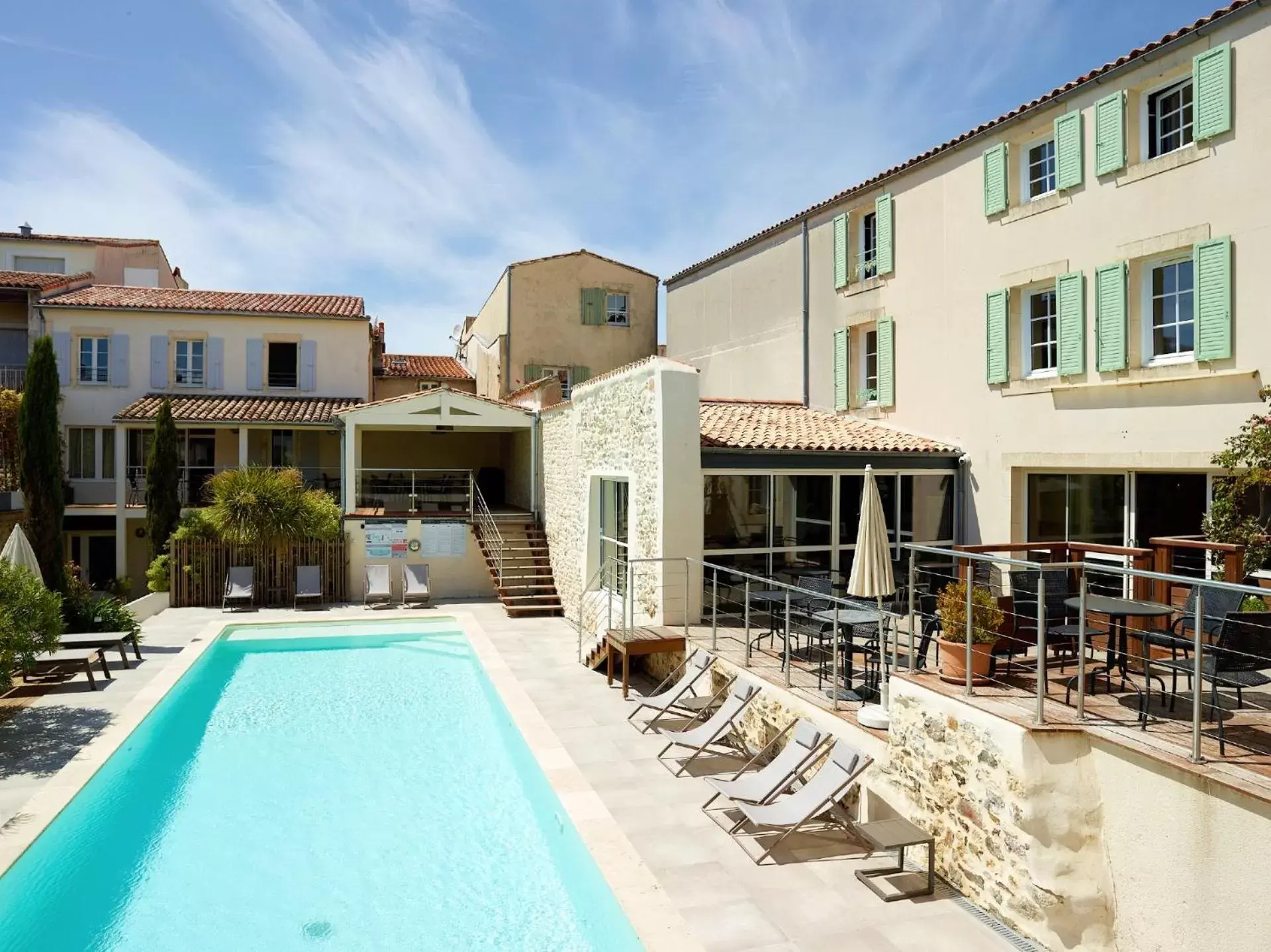 Property building, Swimming Pool in Hôtel Le Galion