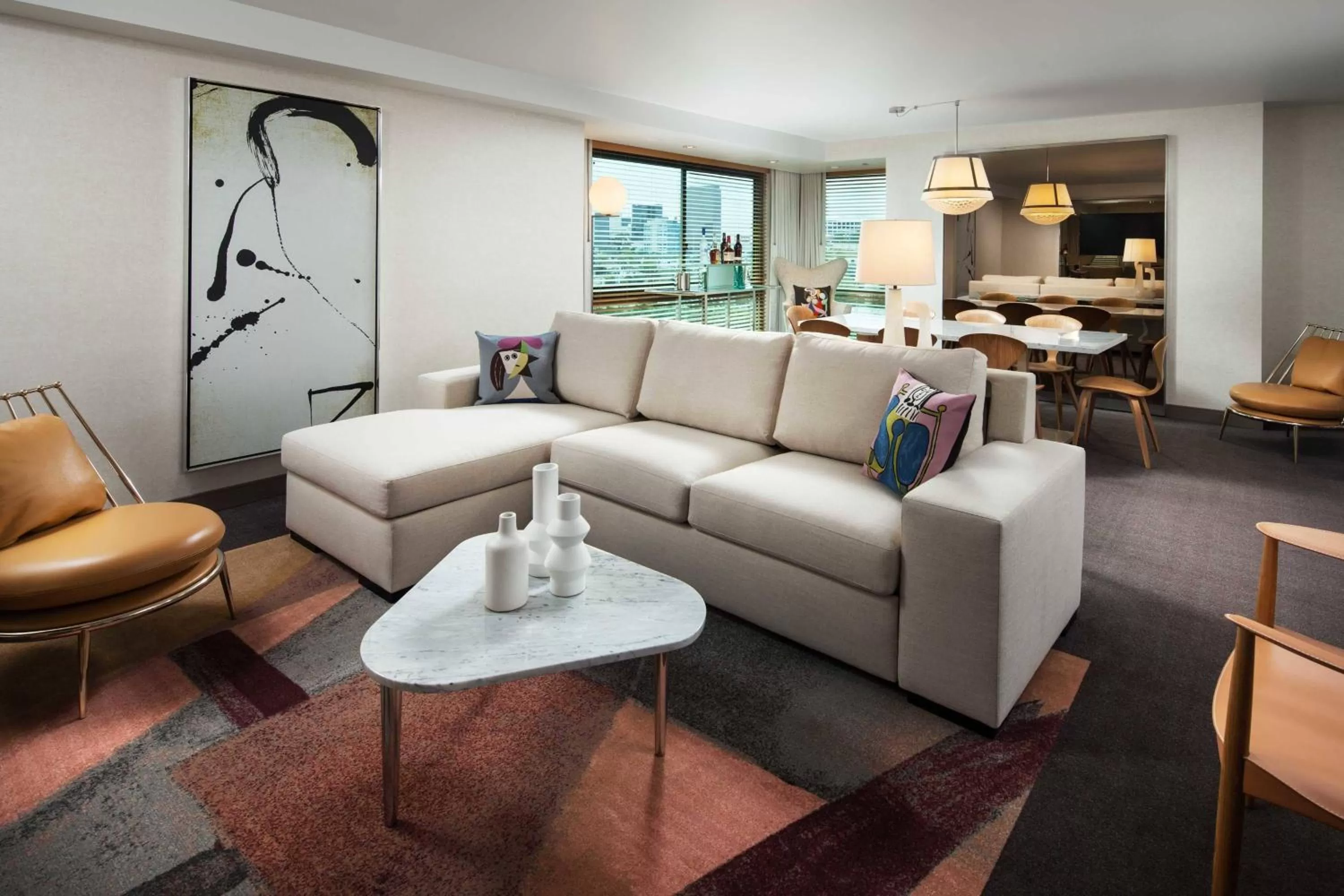 Living room in SLS Hotel, a Luxury Collection Hotel, Beverly Hills