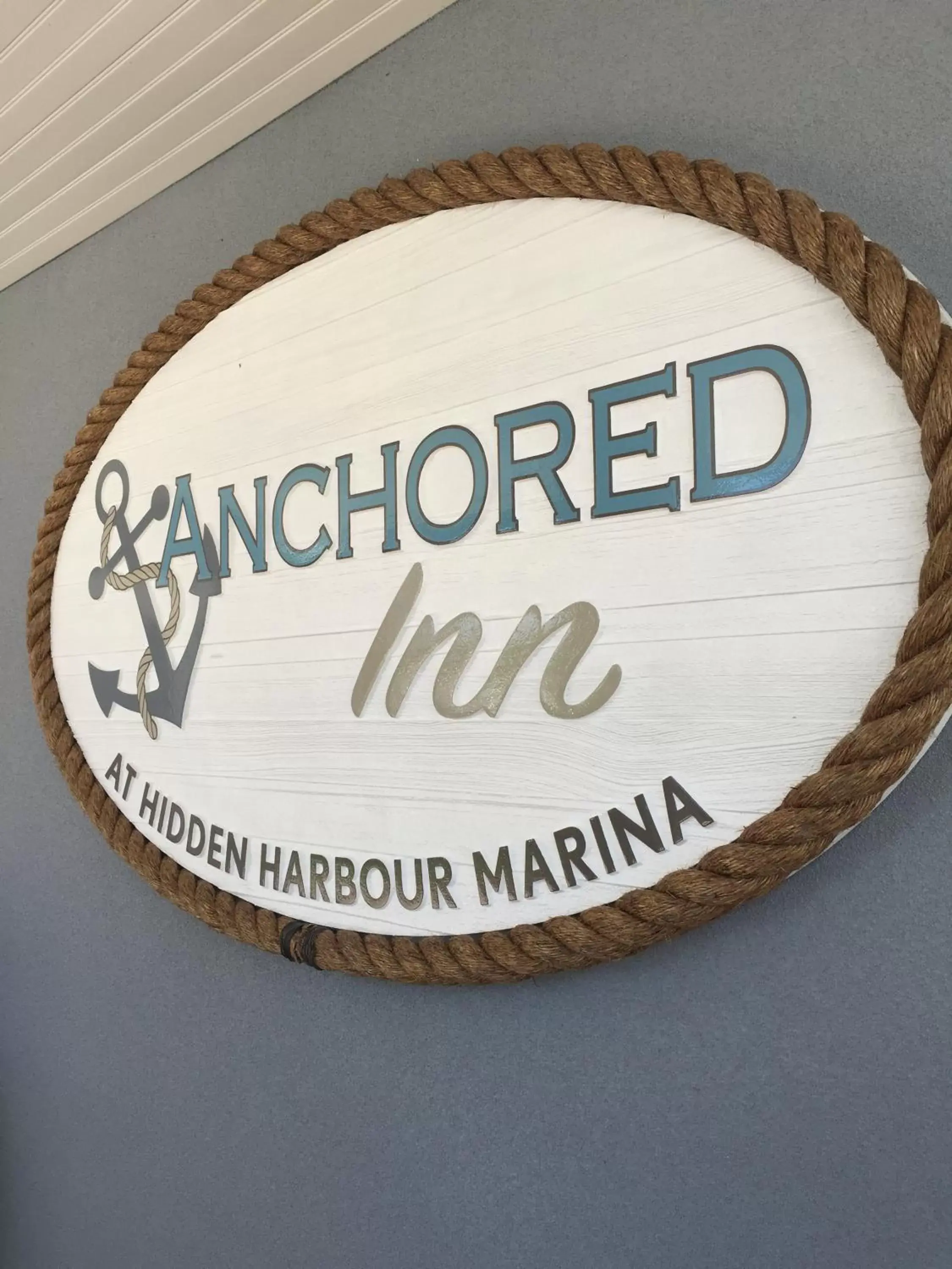 Property logo or sign in Anchored Inn at Hidden Harbor