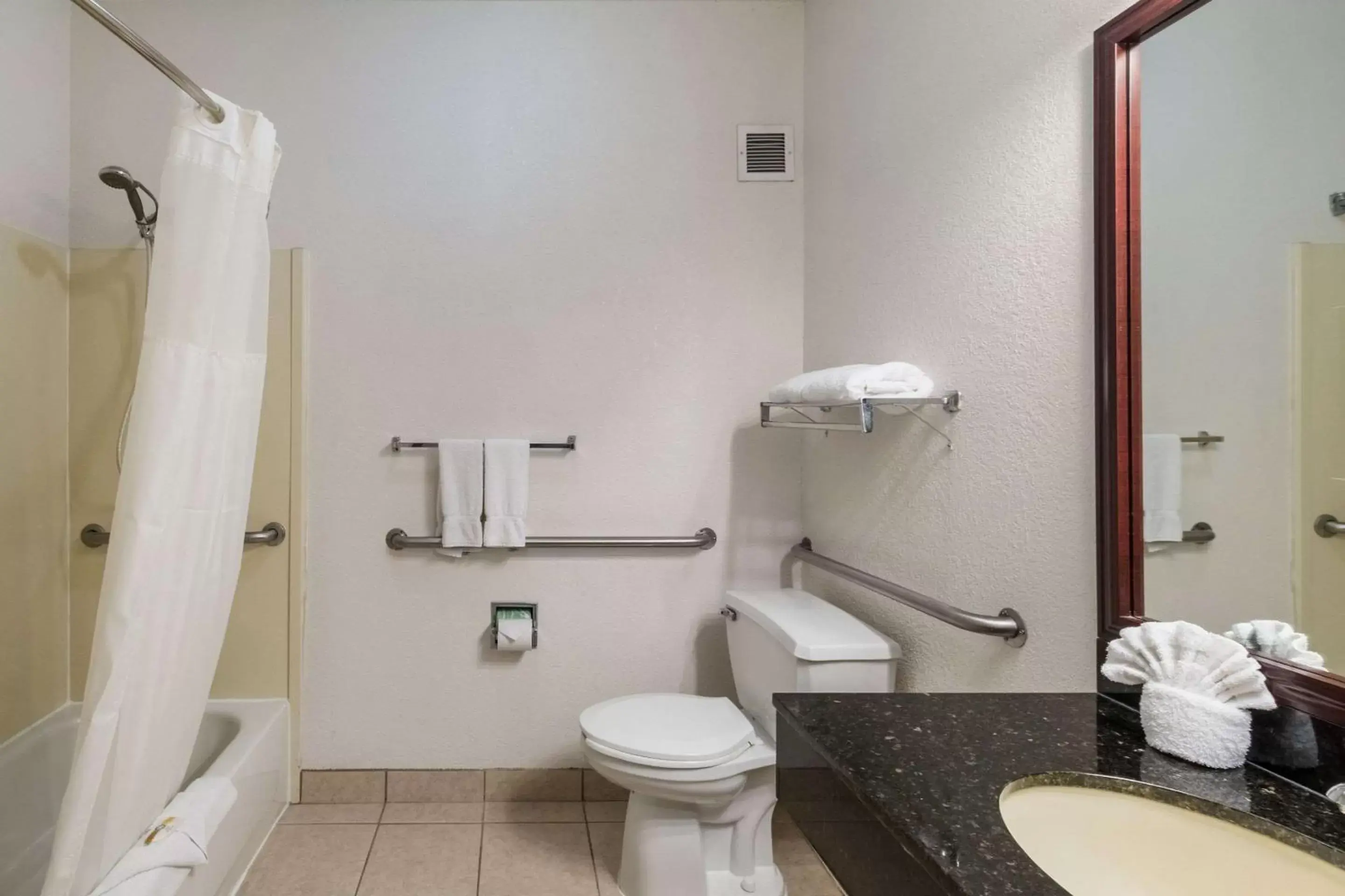 Bathroom in Quality Suites, Ft Worth Burleson