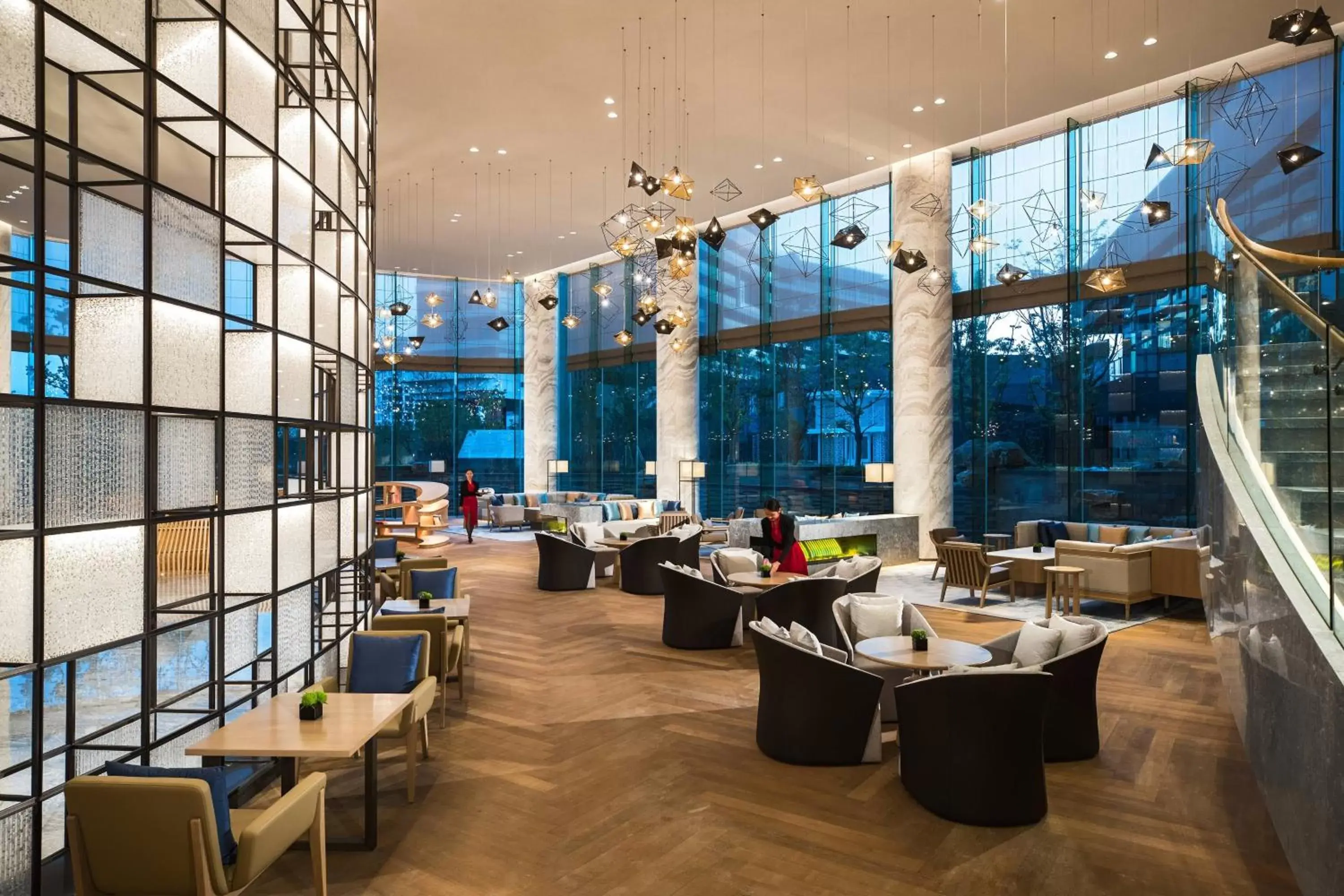 Lobby or reception, Restaurant/Places to Eat in Suzhou Marriott Hotel Taihu Lake