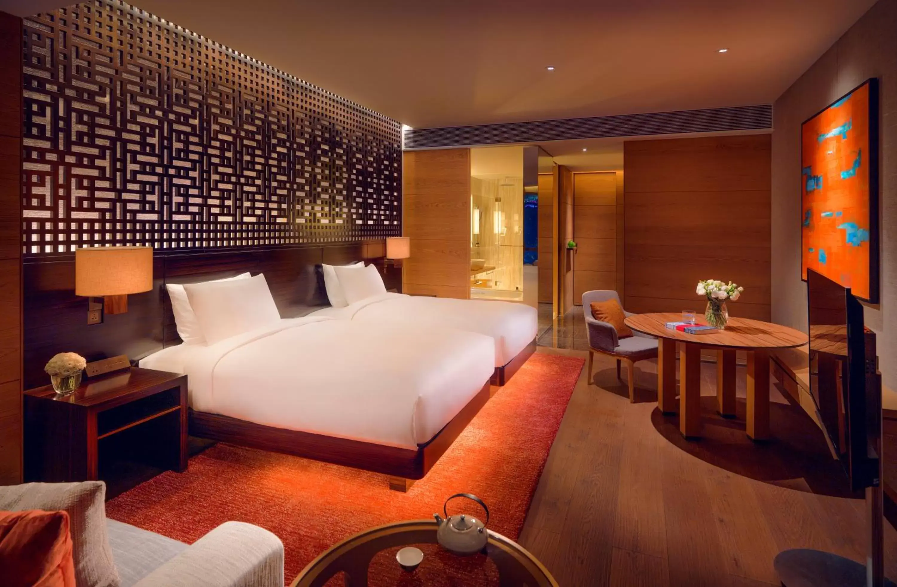 Photo of the whole room, Bed in Park Hyatt Guangzhou - Free Shuttle Bus To Canton Fair Complex During Canton Fair Period