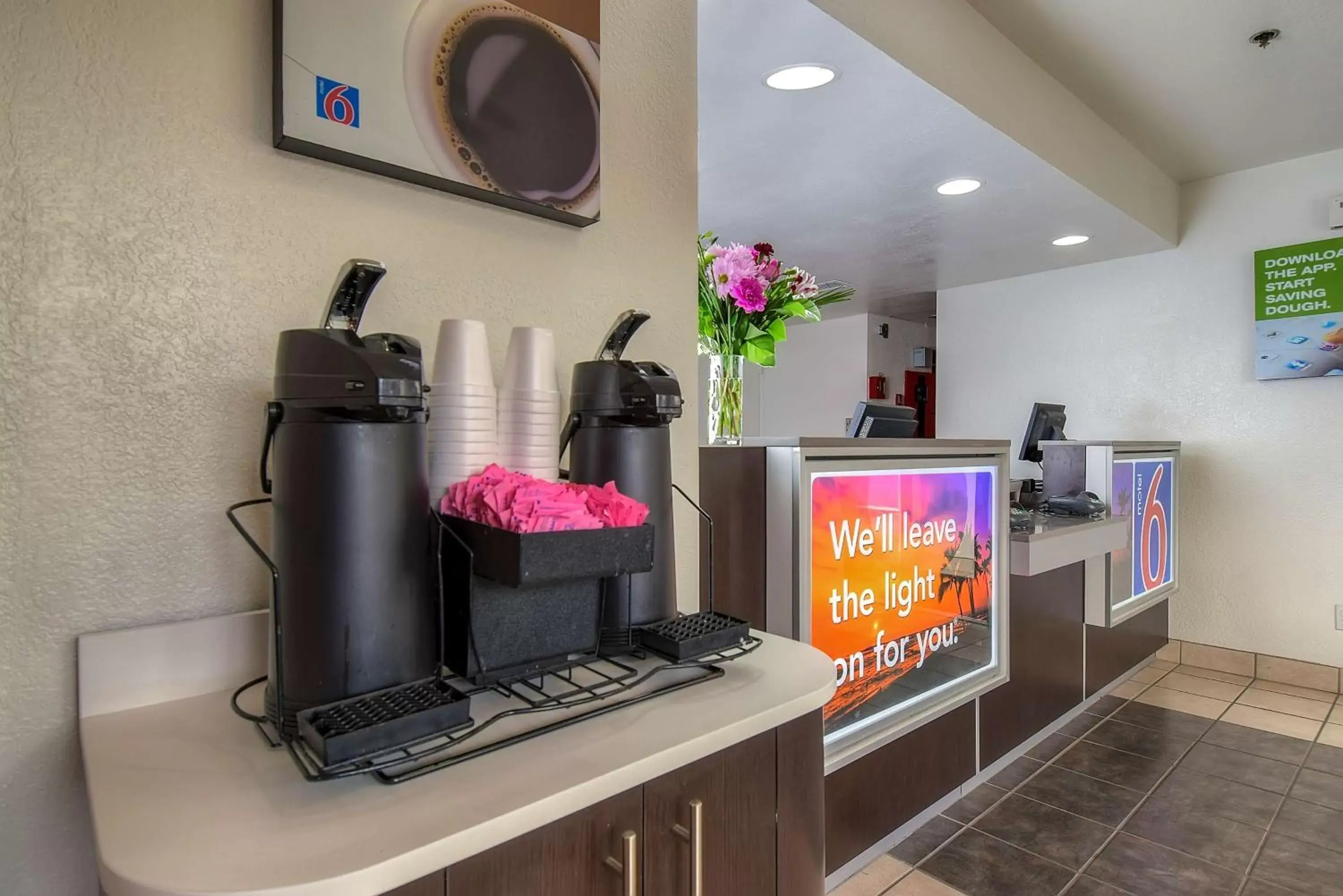 Lobby or reception, Coffee/Tea Facilities in Motel 6-Carlsbad, CA Beach