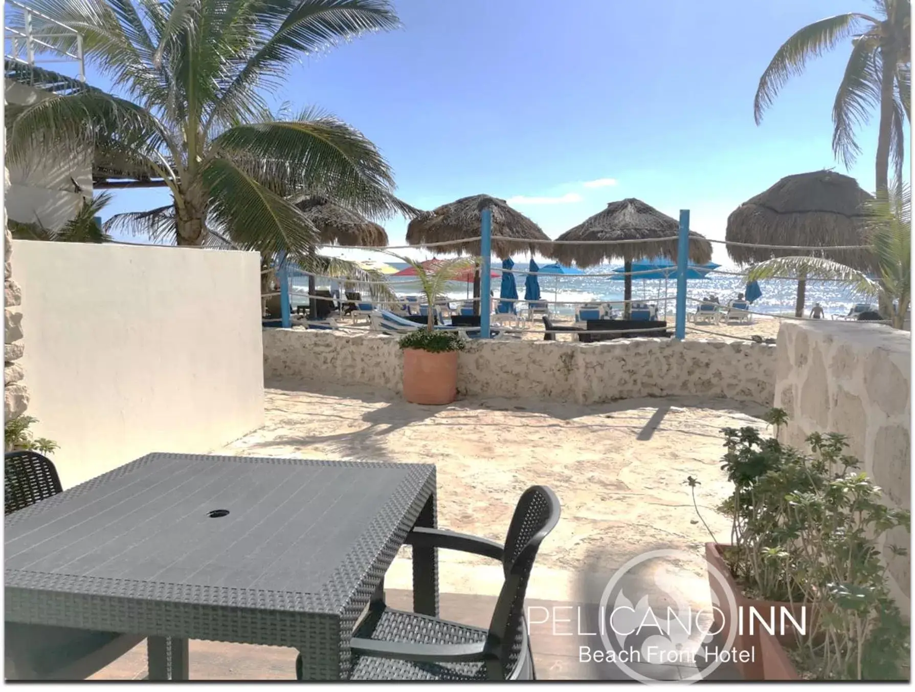 Balcony/Terrace in Pelicano Inn Playa del Carmen - Beachfront Hotel