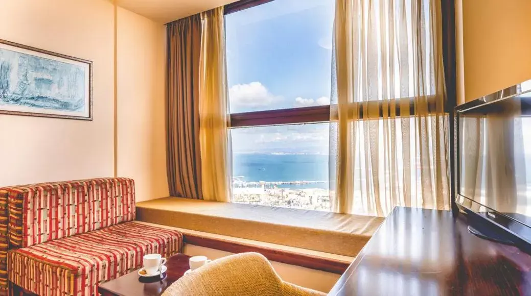 View (from property/room), Seating Area in Haifa Bay View Hotel By AFI Hotels