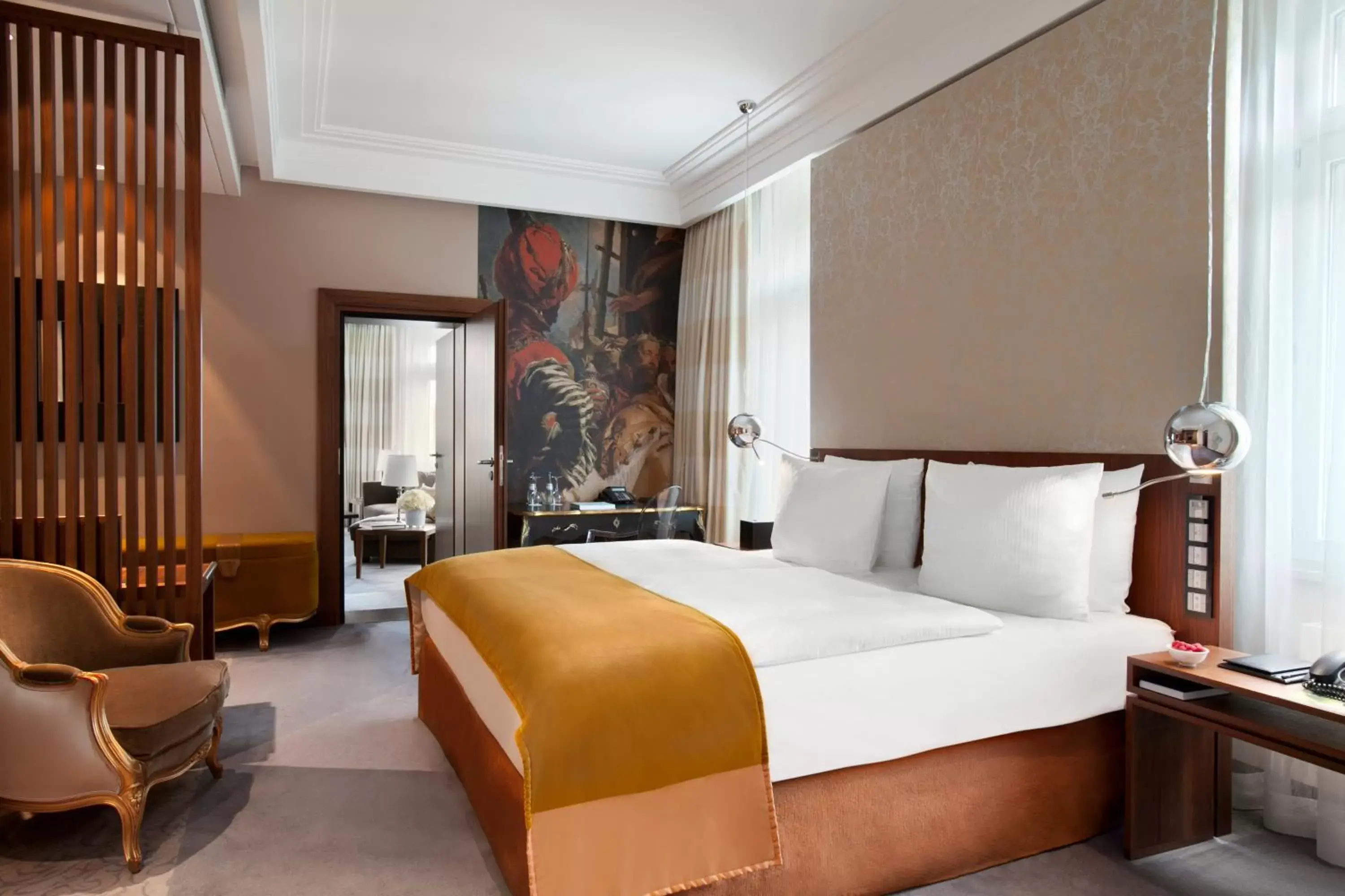 Bedroom, Bed in Vier Jahreszeiten Kempinski München