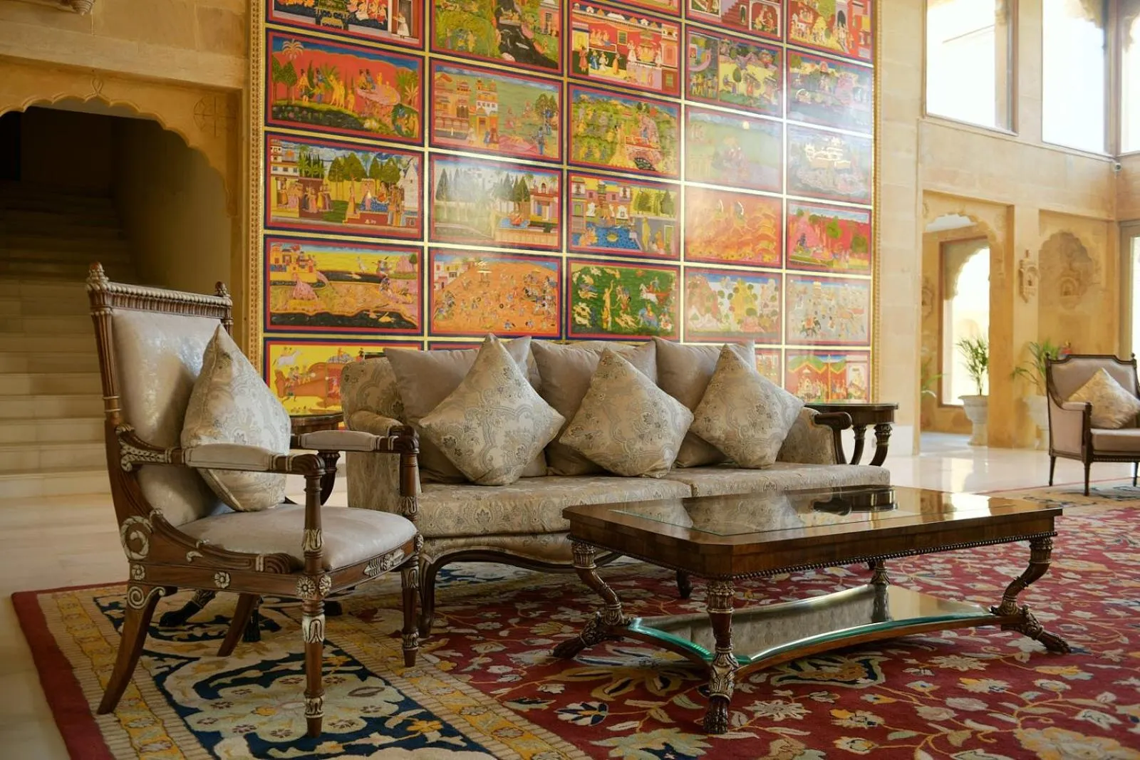 Lobby or reception in Fort Rajwada,Jaisalmer