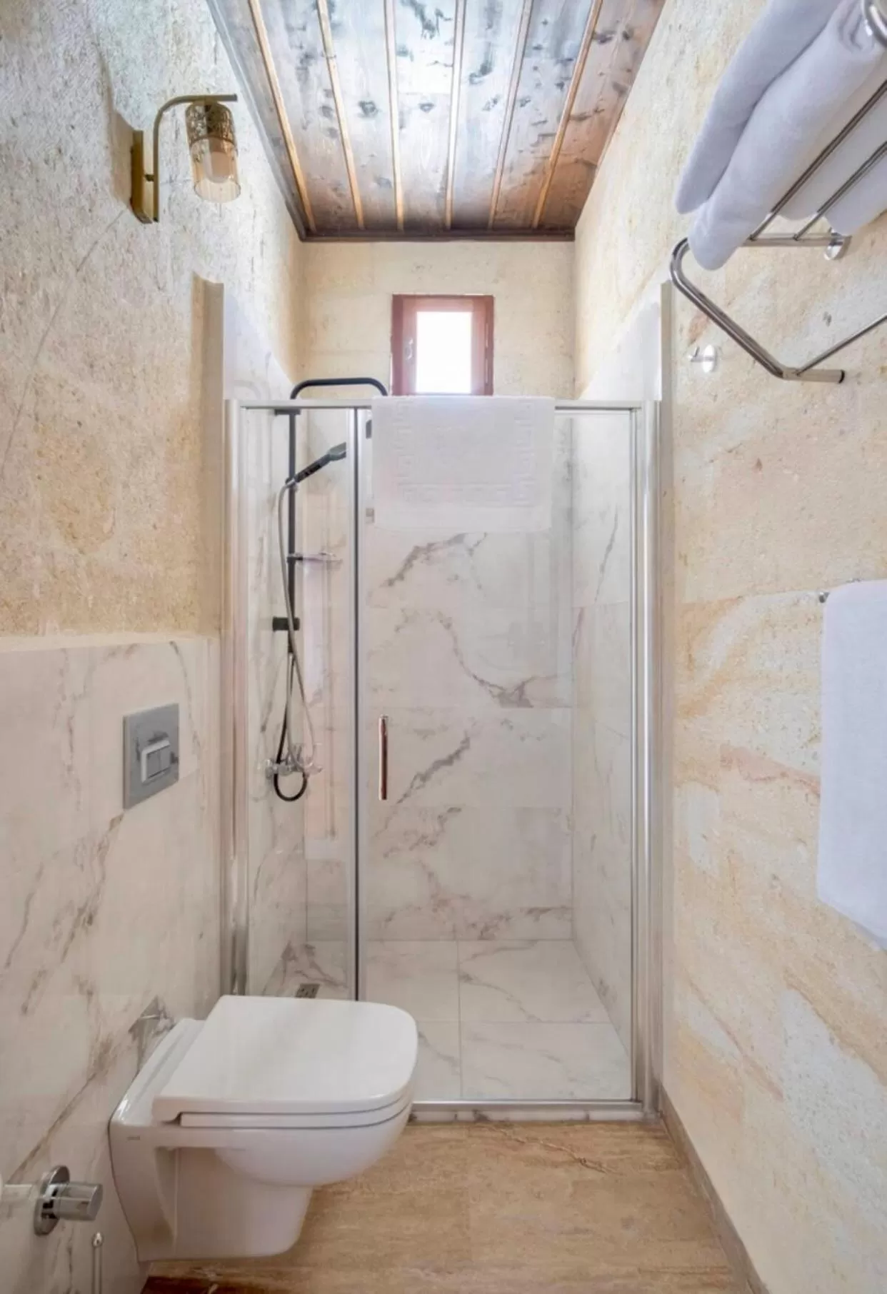 Shower in Uzay Cave Suite Hotel