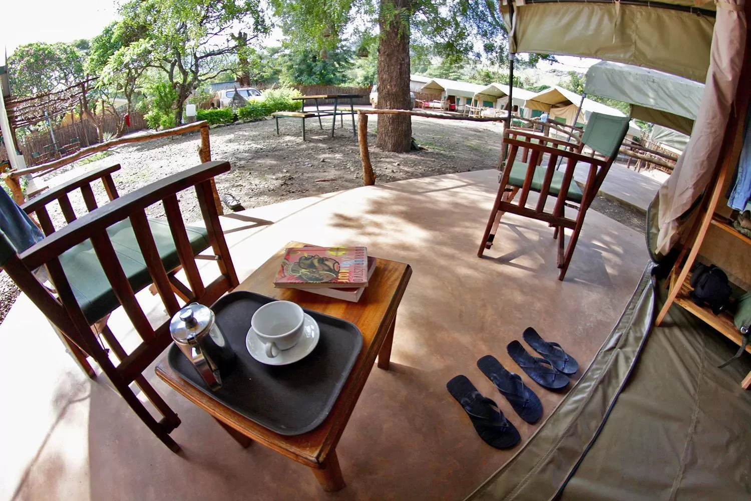 Balcony/Terrace in Kara-Tunga Safari Camp