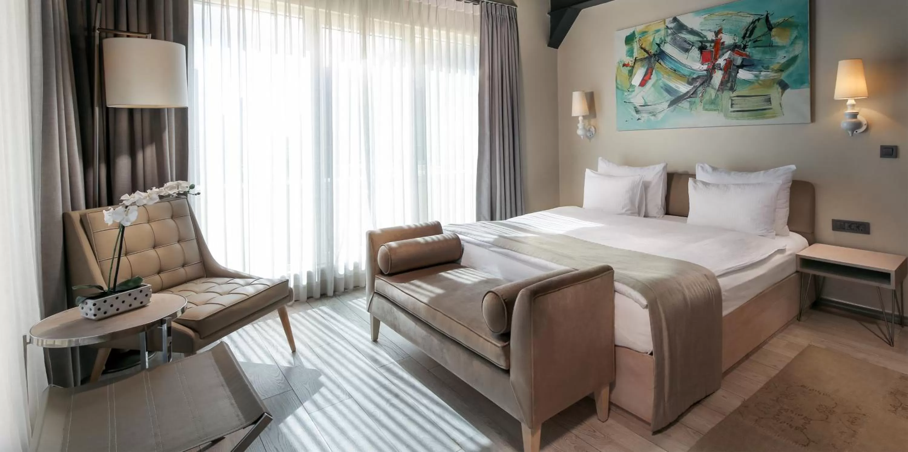 Balcony/Terrace, Bed in The Gate Ataşehir Finance Centre