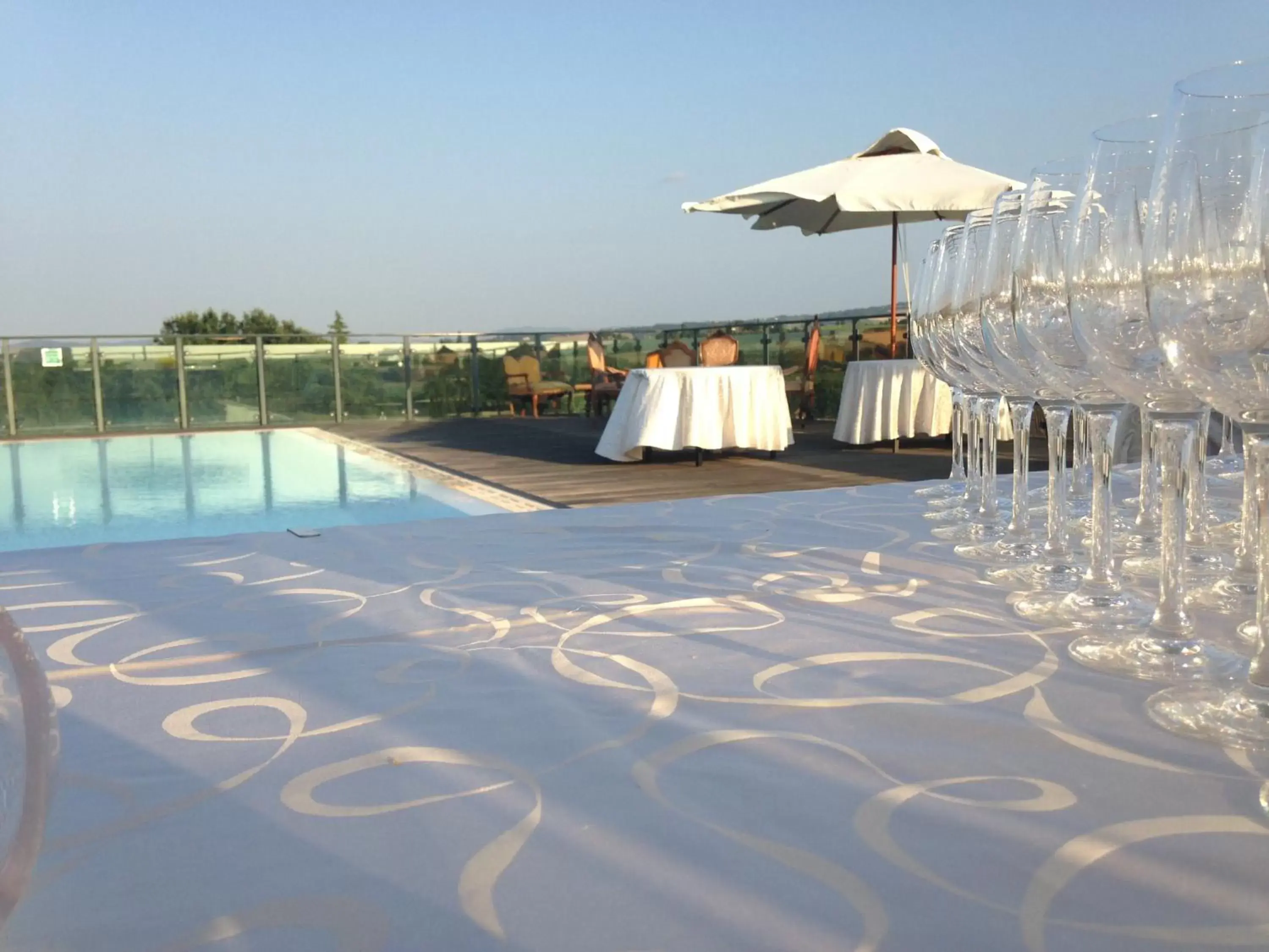 Patio, Swimming Pool in Grand Hotel Forlì