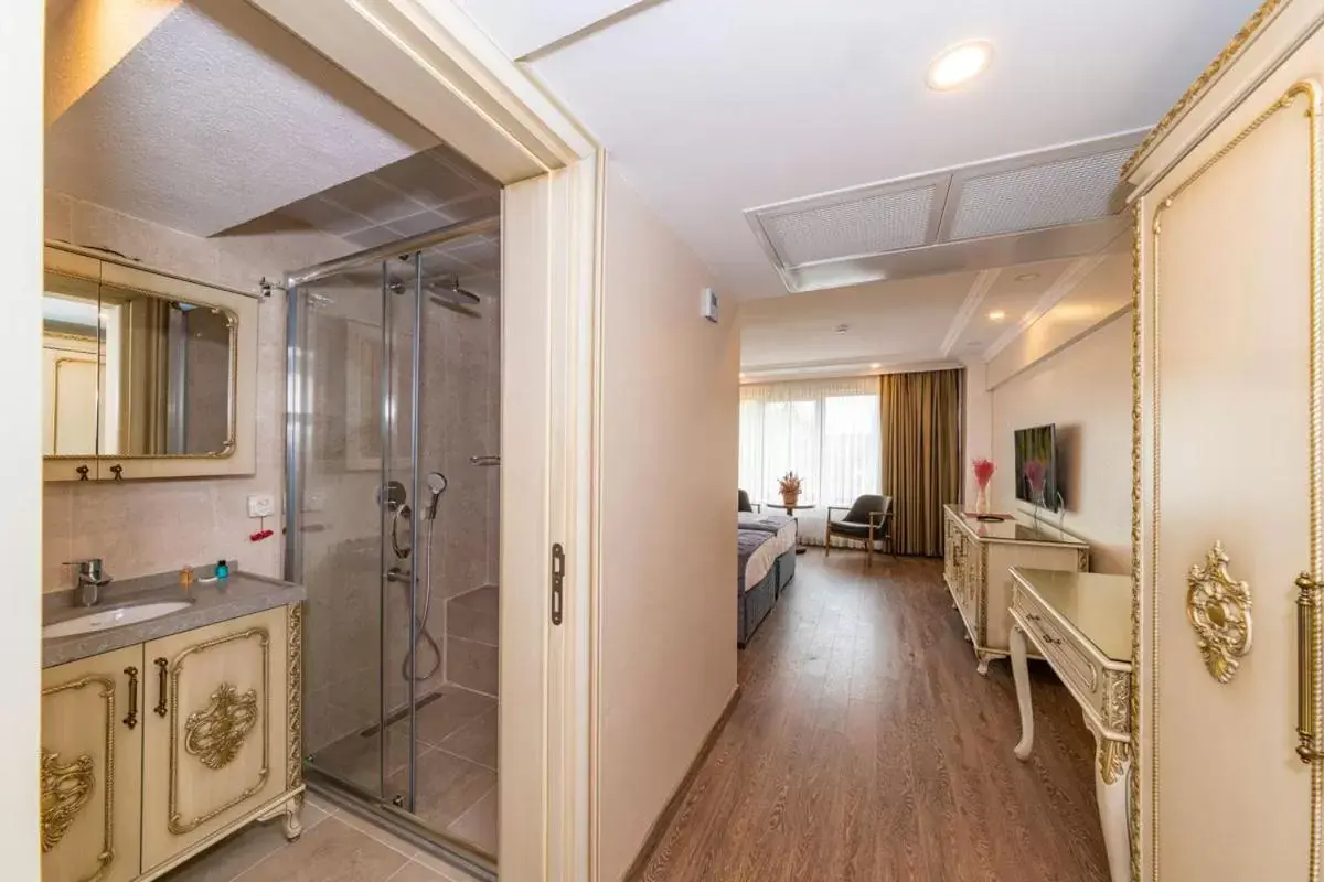 Bathroom, Kitchen/Kitchenette in Almadina Hotel Istanbul
