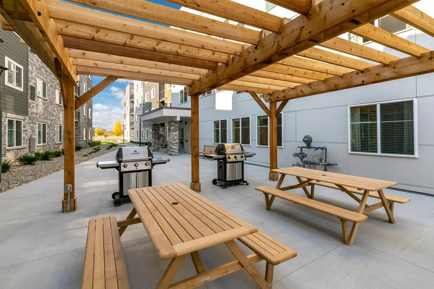Patio in WaterWalk Extended Stay by Wyndham Minneapolis - Plymouth