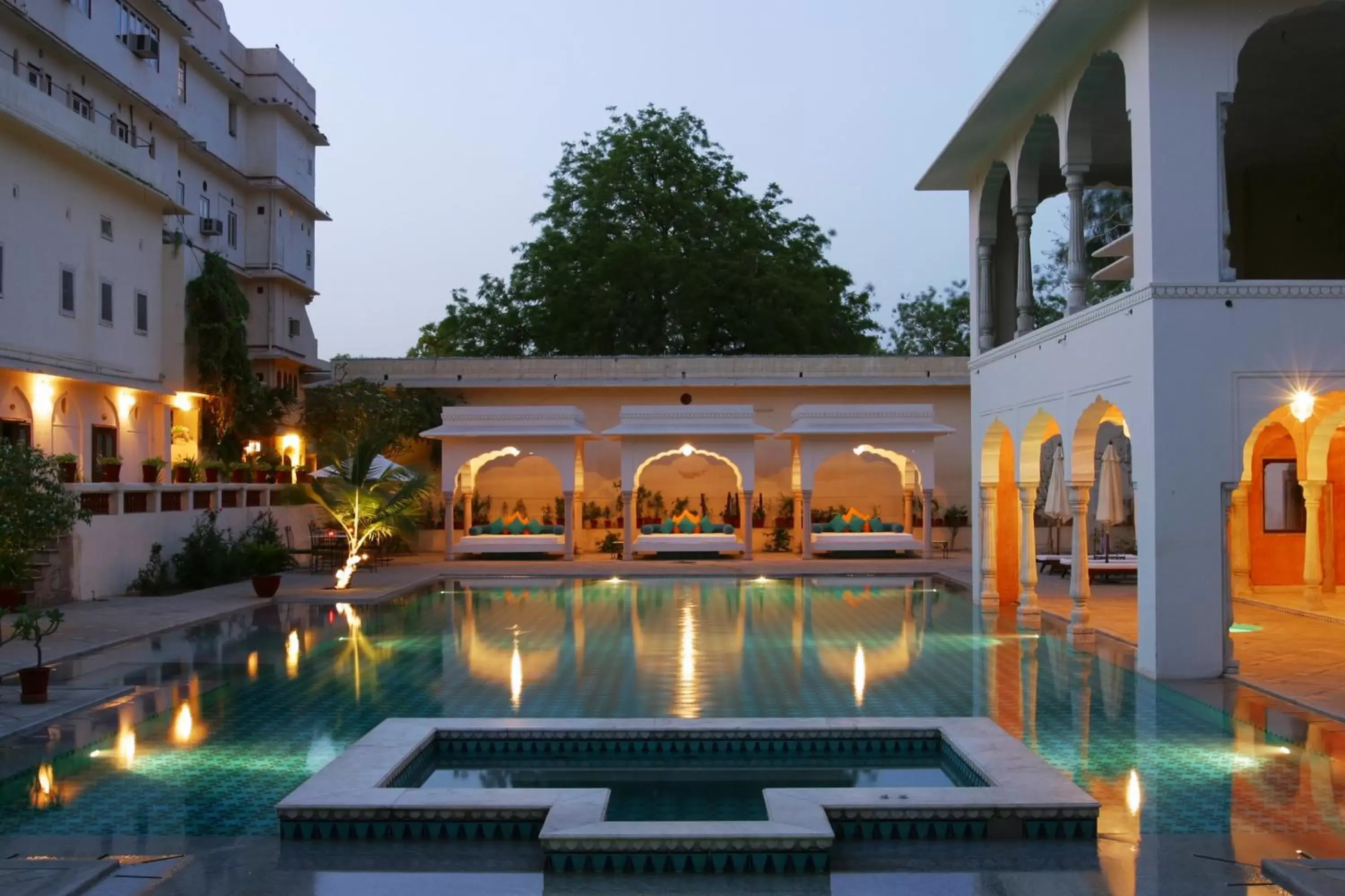 Facade/entrance, Swimming Pool in Samode Haveli