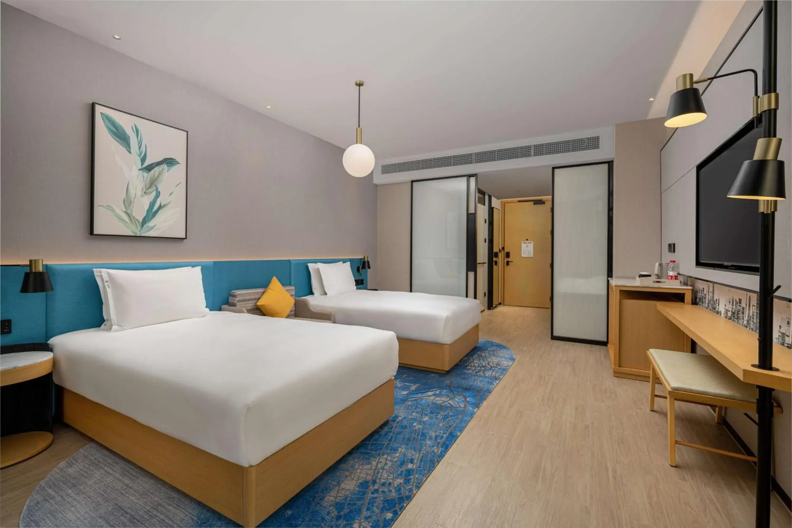 Bed in Hilton Garden Inn Shanghai Lujiazui Bed in Hilton Garden Inn Shanghai Lujiazui