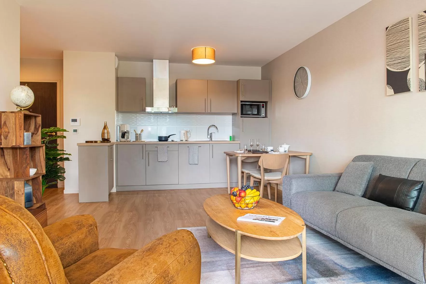 Kitchen or kitchenette in Les Boréales - Appart'hotel & Restaurant