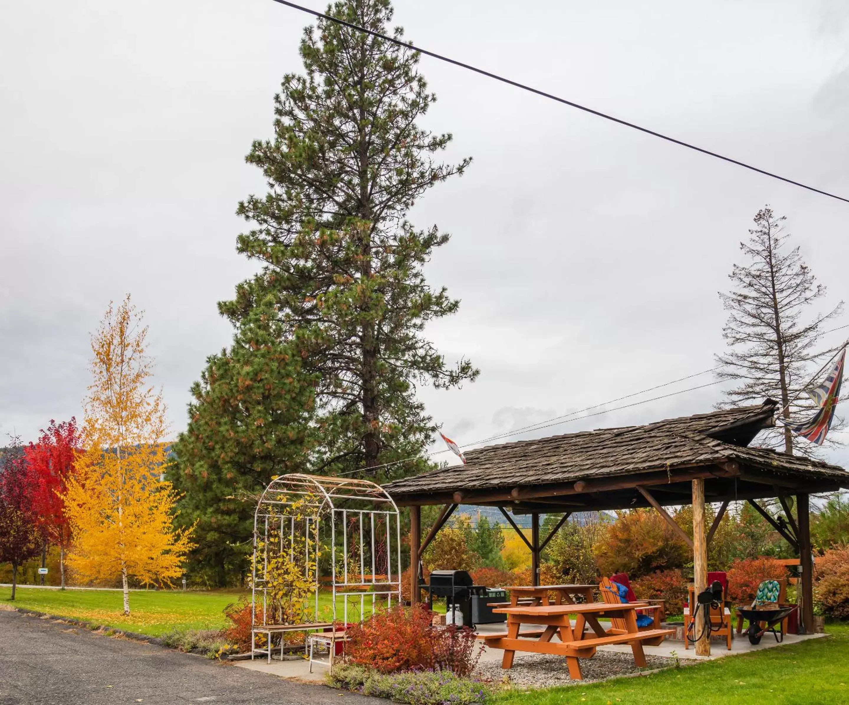 Garden view in Lakeview Motel