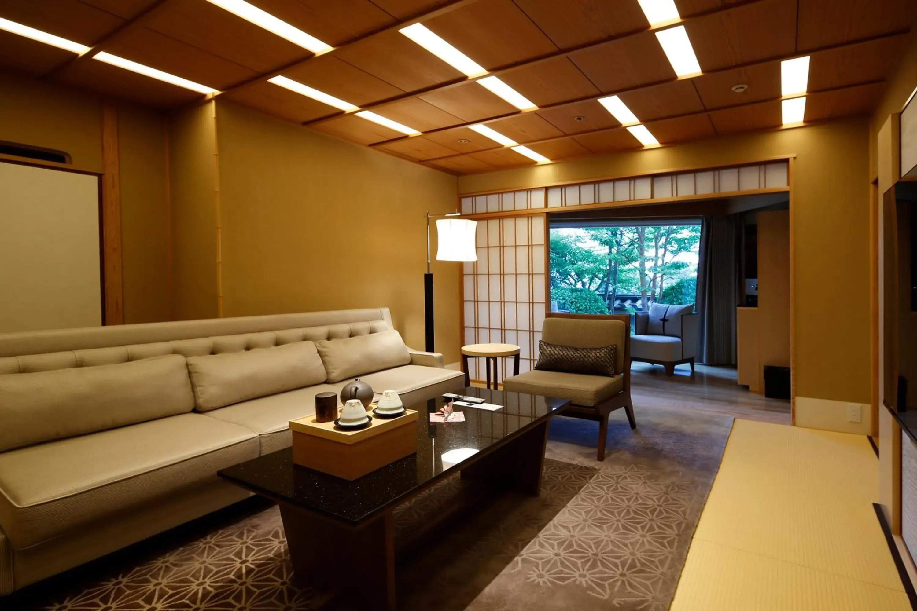 Photo of the whole room, Seating Area in Hotel Gajoen Tokyo