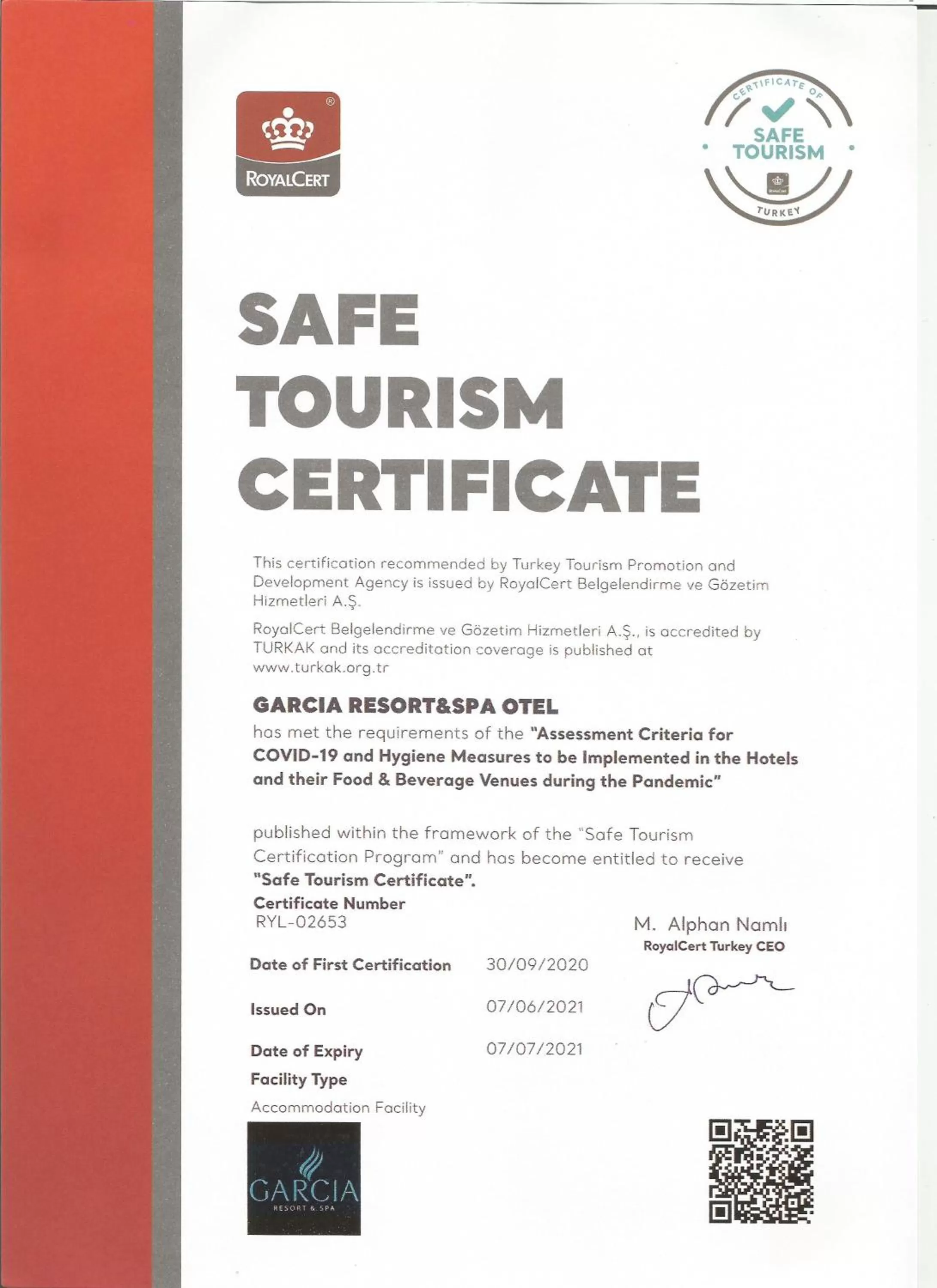 Logo/Certificate/Sign in Garcia Resort & Spa - Ultra All Inclusive