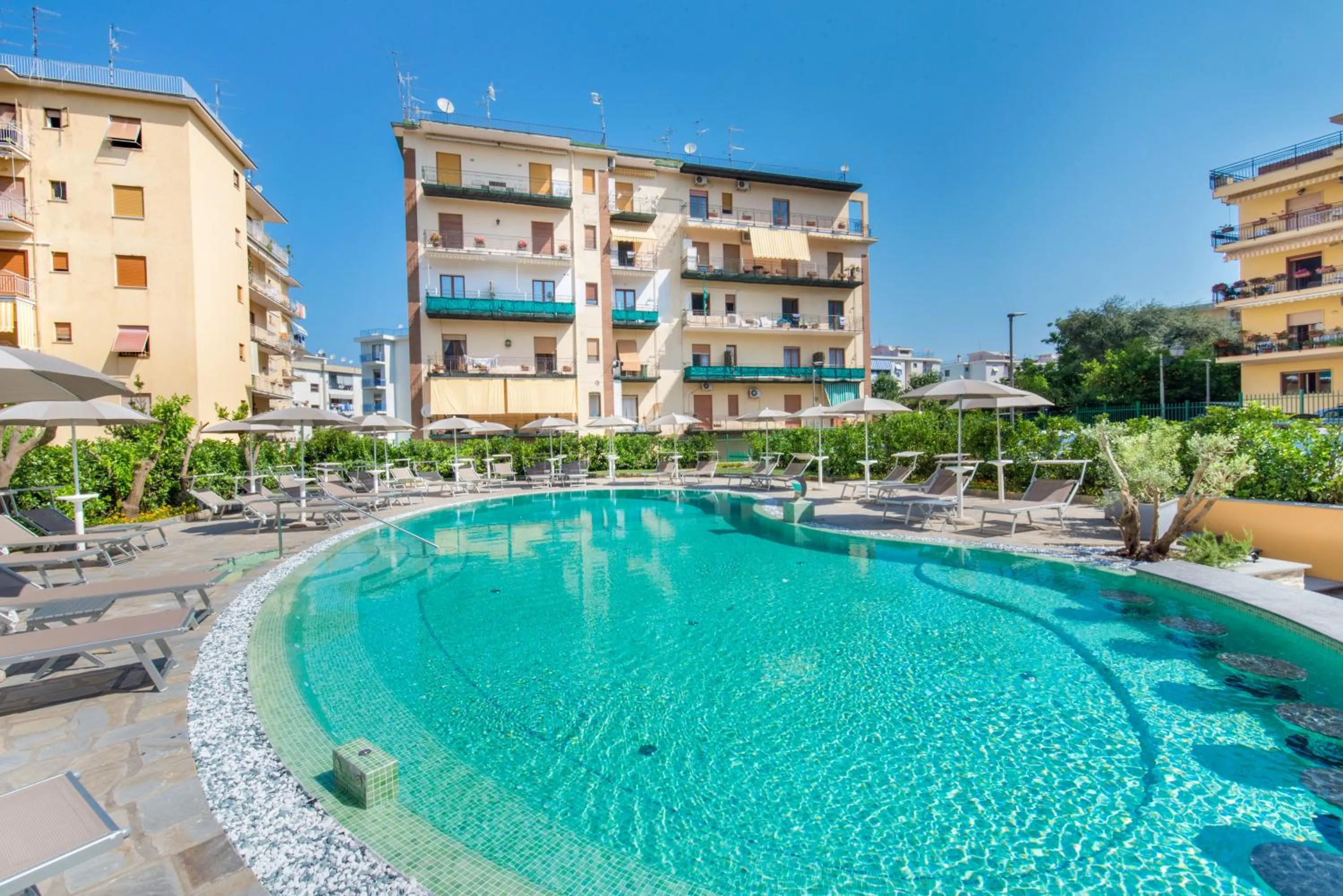 Pool view in Hotel Leone