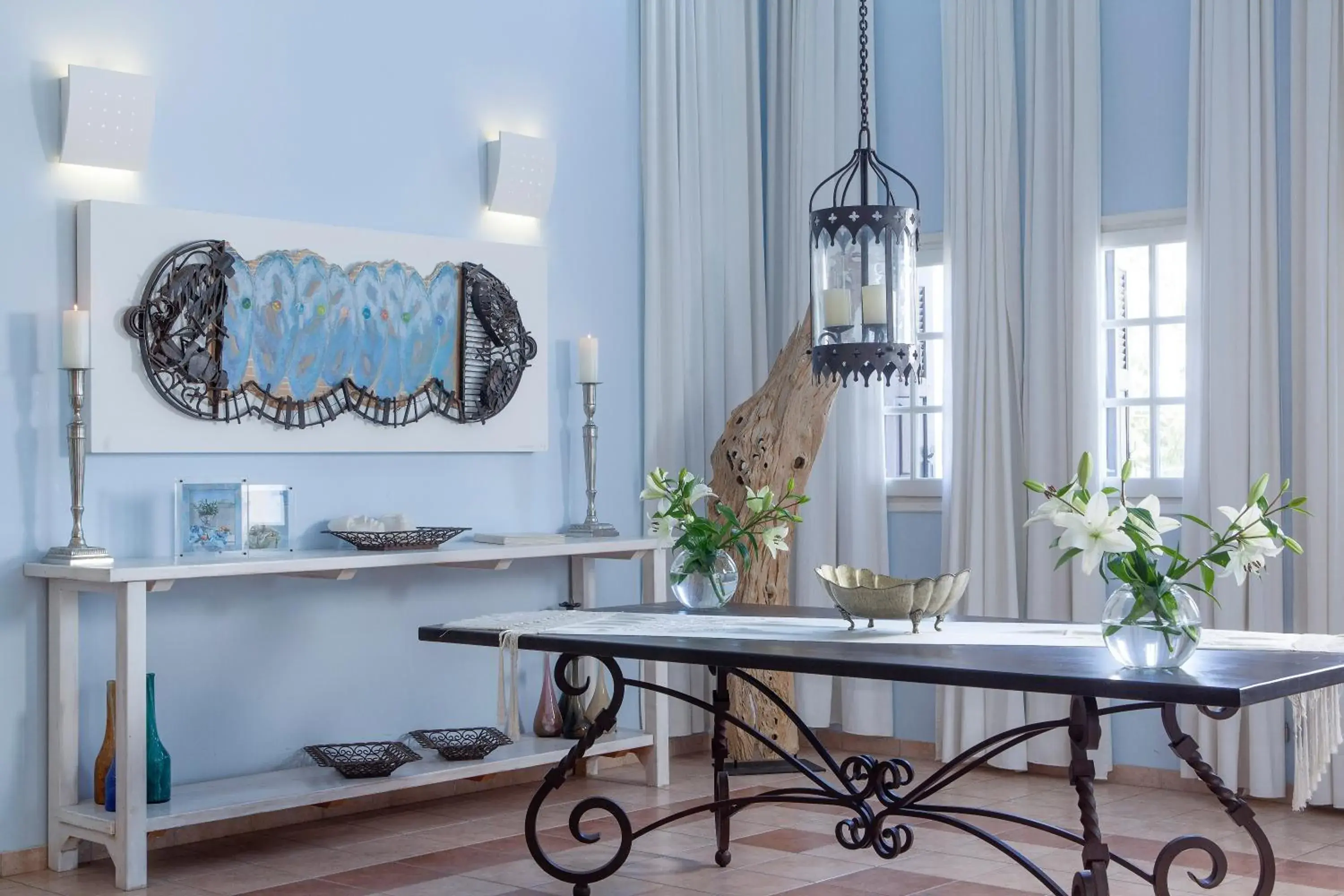 Lobby or reception, Kitchen/Kitchenette in Aegean Suites Hotel