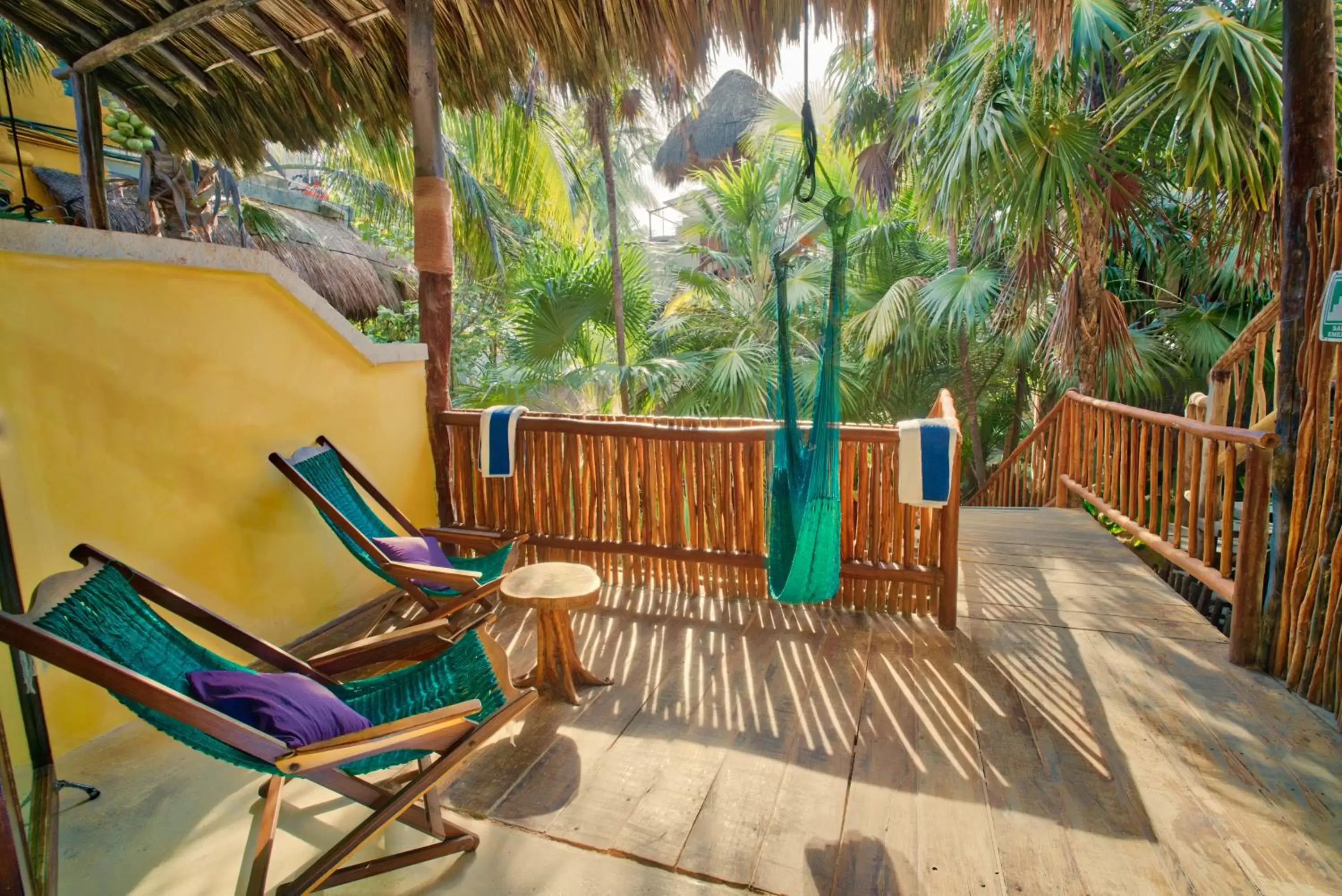 Balcony/Terrace in Playa Canek Beachfront Eco Hotel