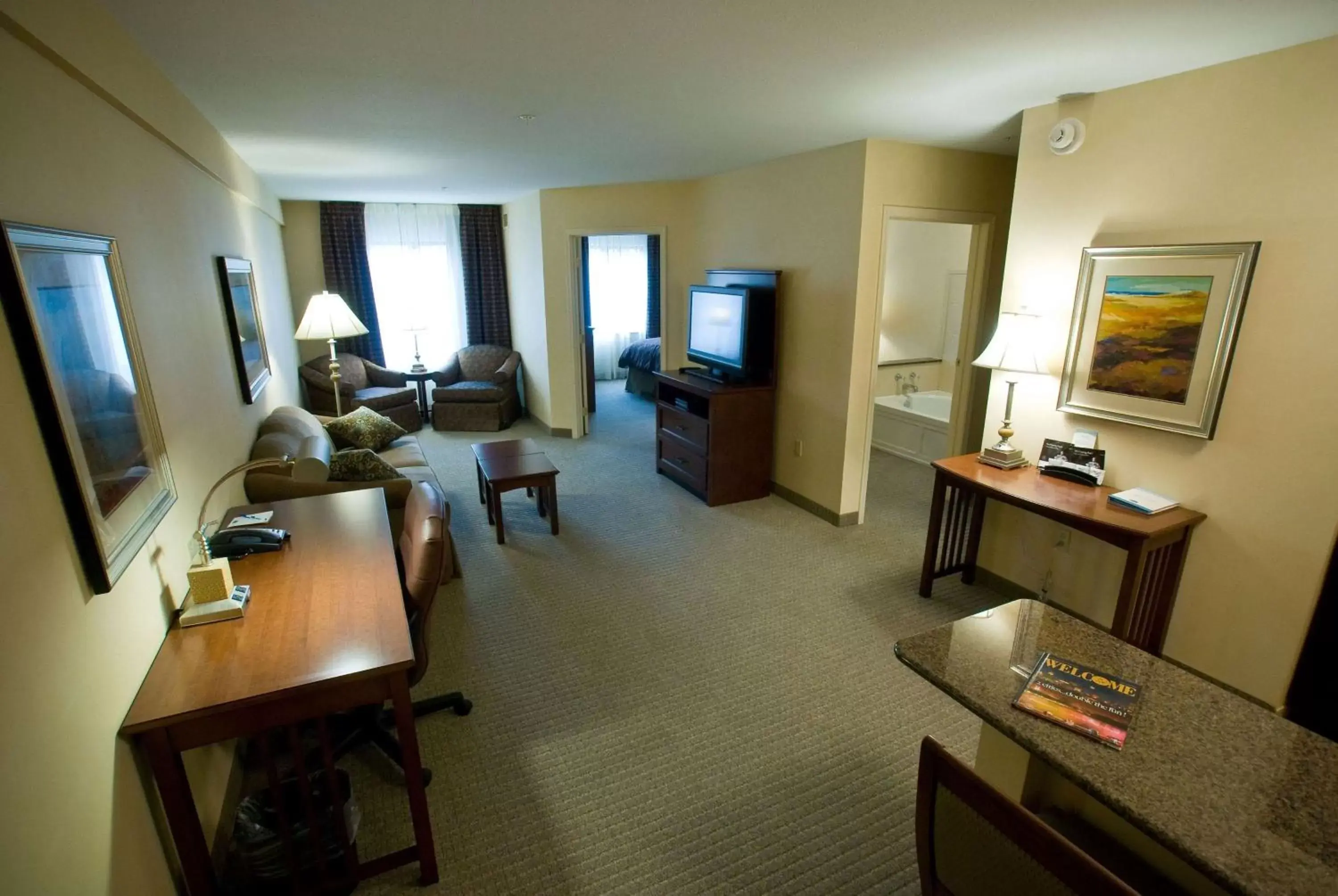Photo of the whole room, TV/Entertainment Center in Hawthorn Suites by Wyndham Williamsville Buffalo Airport