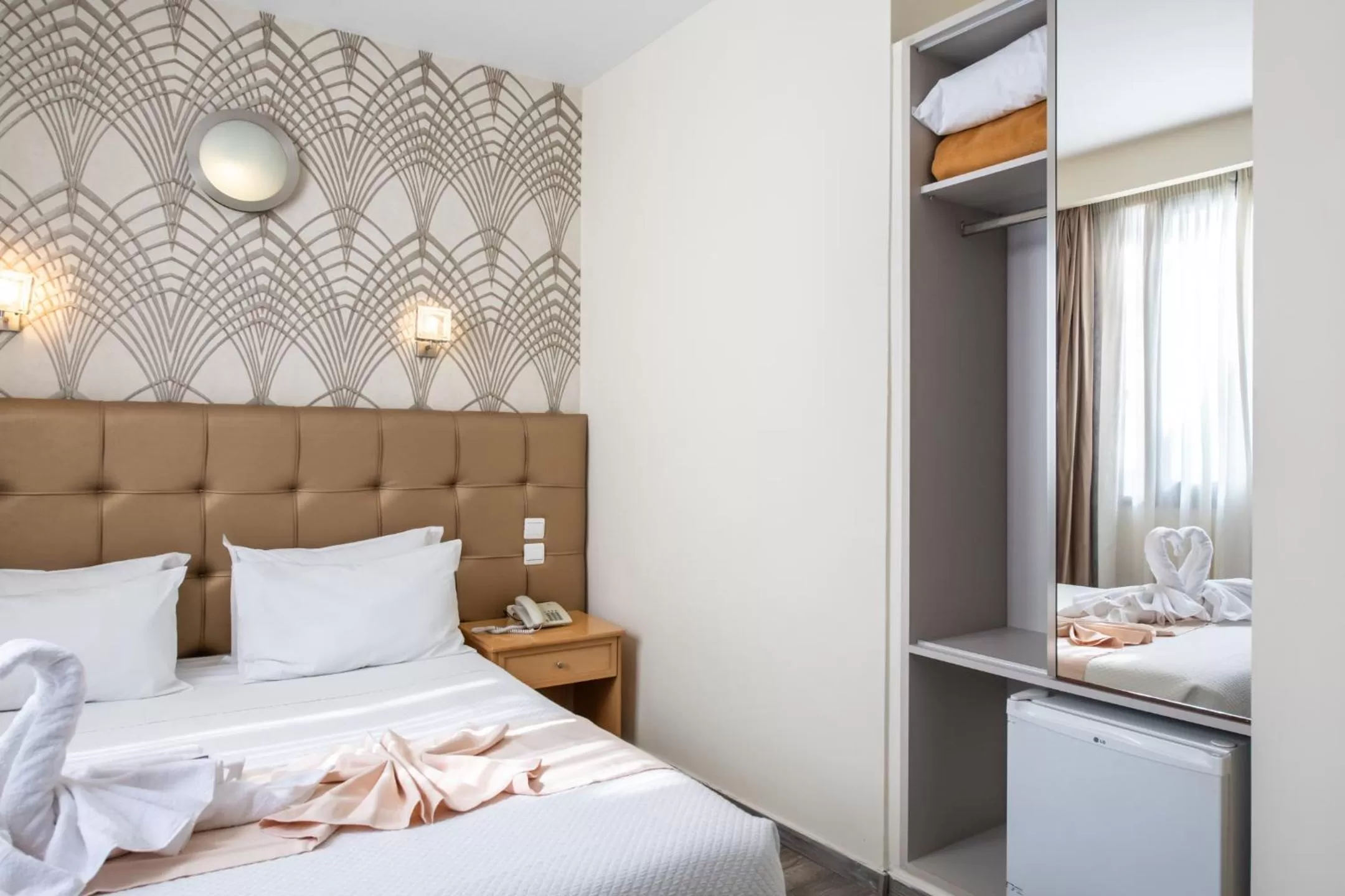 Bed in Athens Golden City Hotel