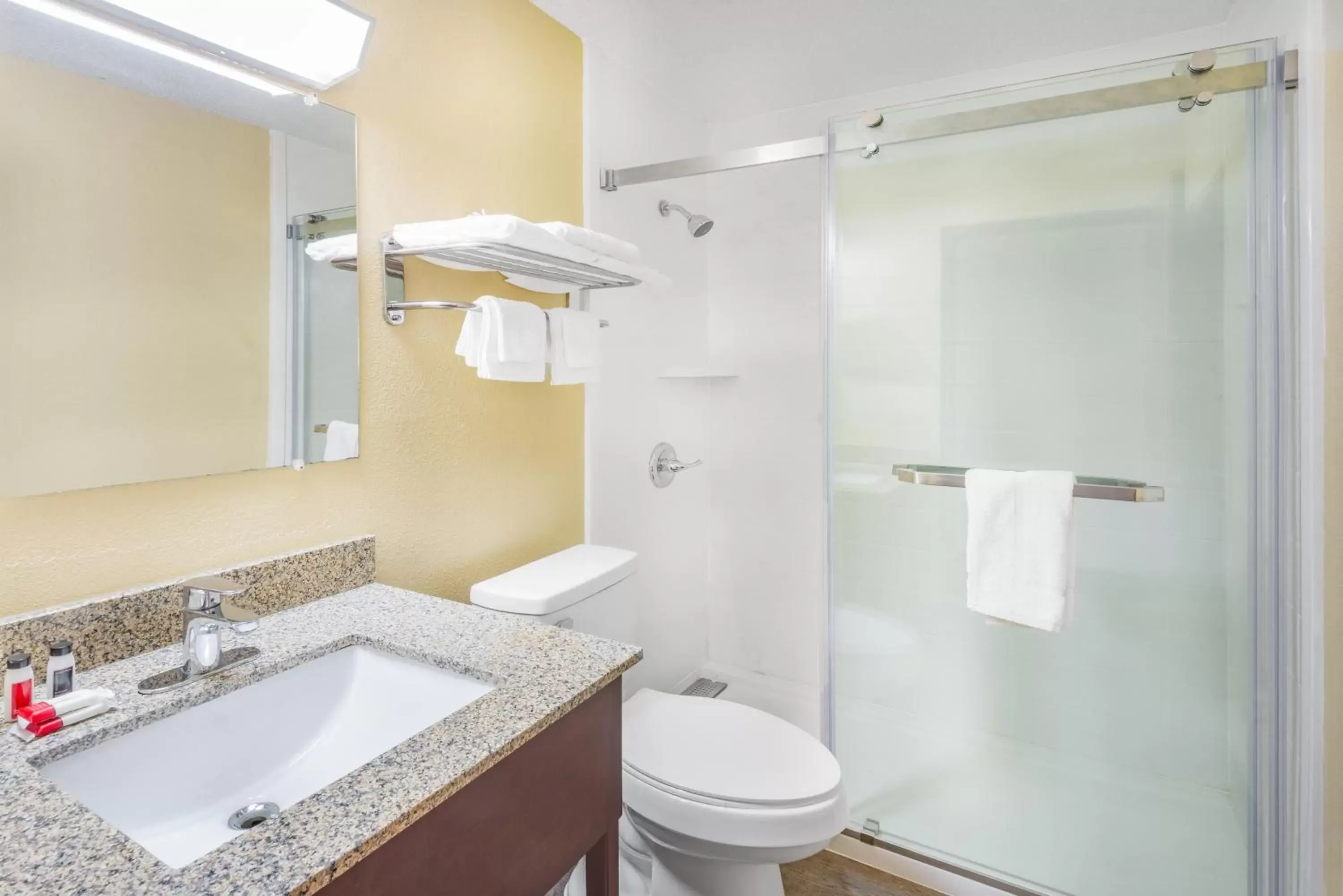 Shower, Bathroom in Super 8 by Wyndham Waynesburg - Newly Renovated
