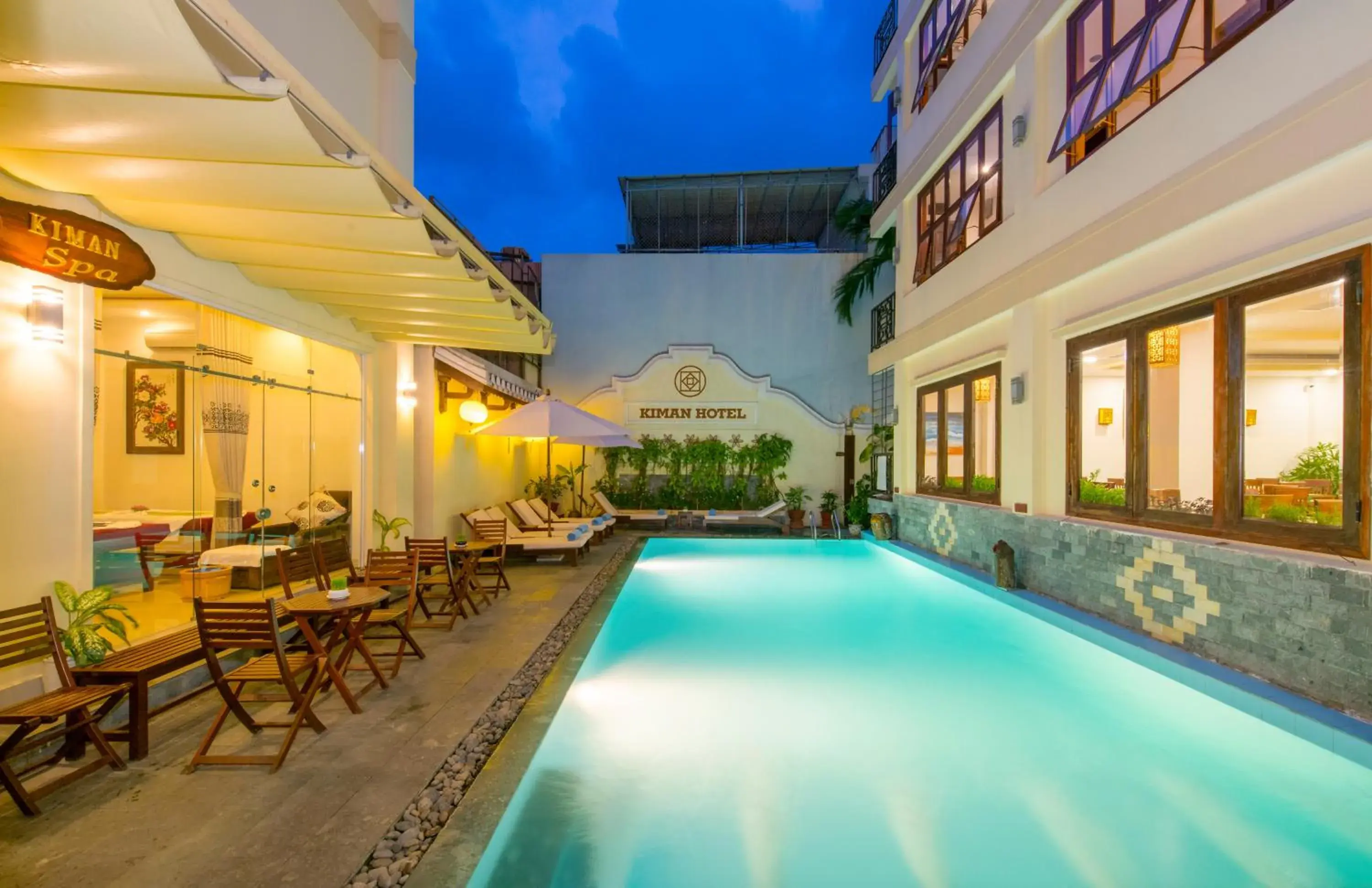 Night, Swimming Pool in Kiman Hoi An Hotel And Spa