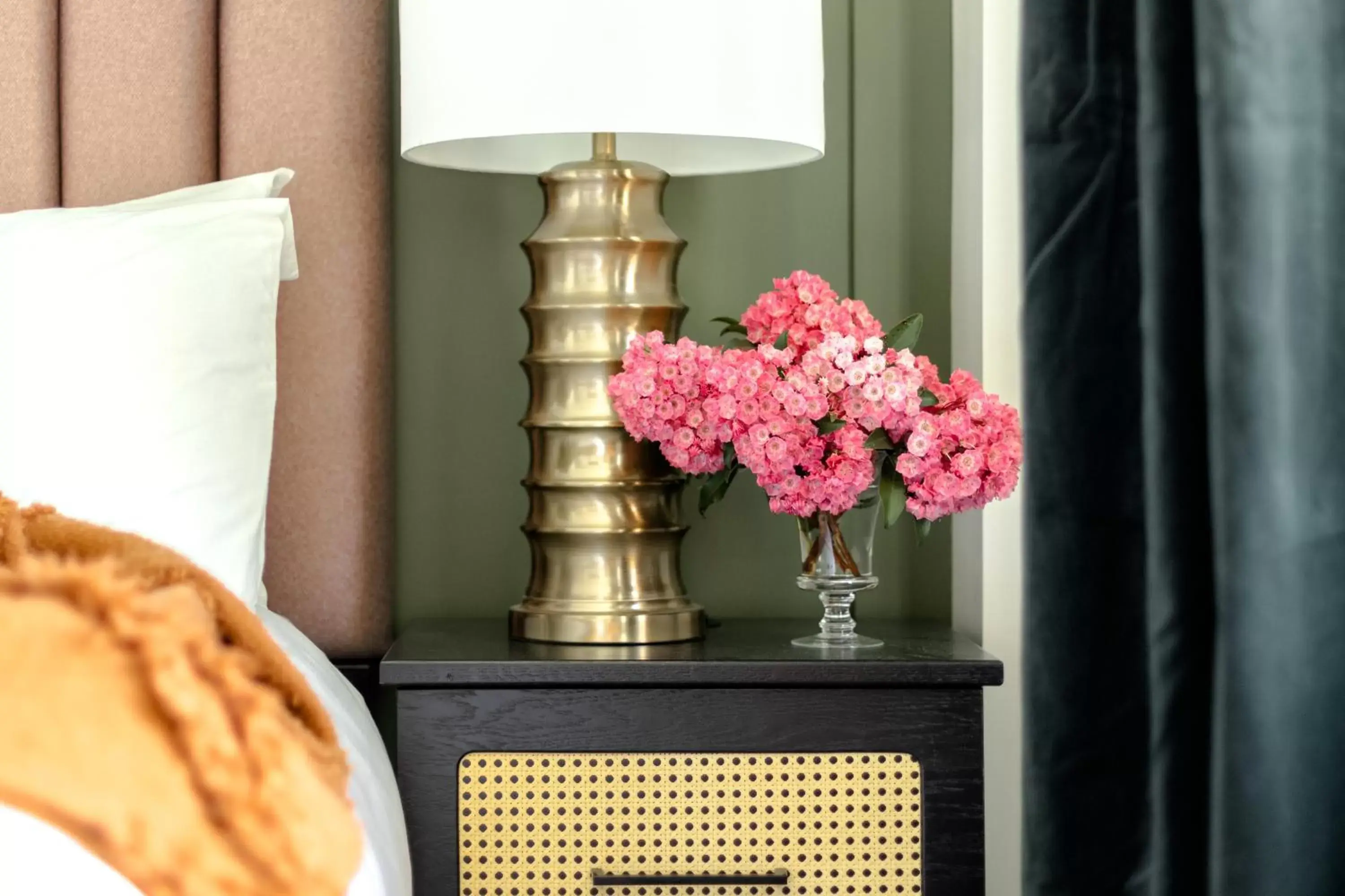 Decorative detail, Bed in Hotel Thaxter Decorative detail, Bed in Hotel Thaxter