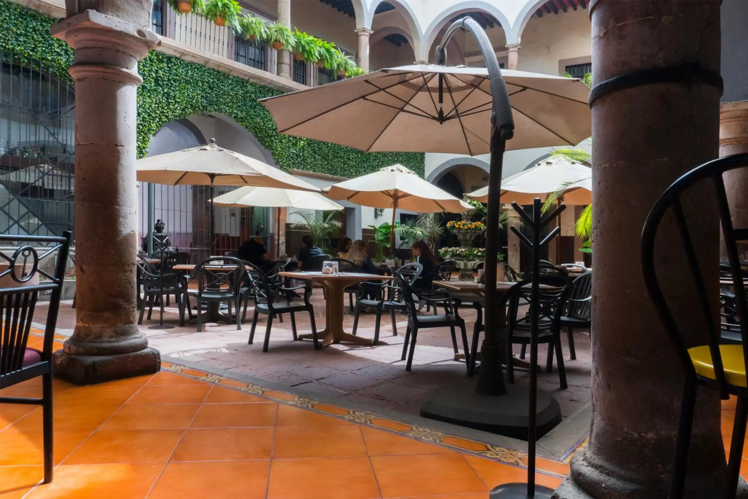 Patio, Restaurant/Places to Eat in Hotel Hidalgo