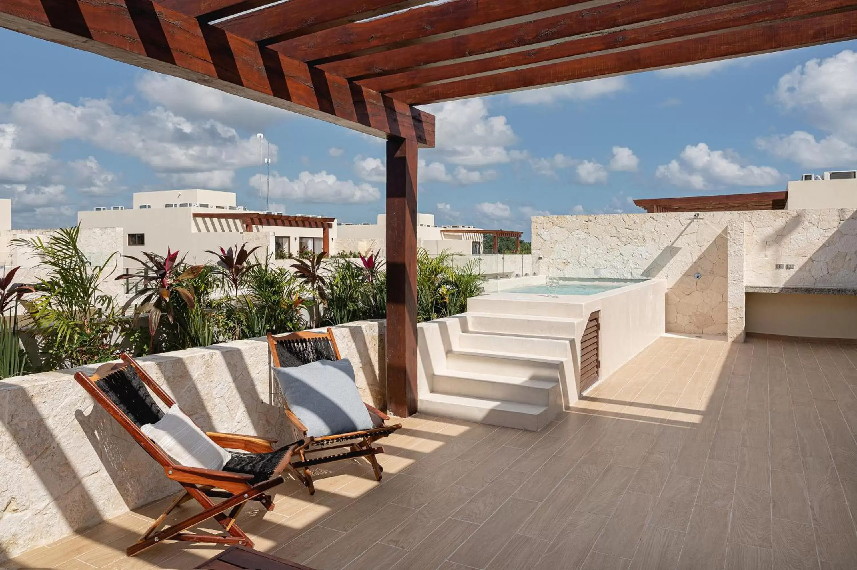 Balcony/Terrace in Apartment and Penthouse Blue Luxury Kukulkan Tulum