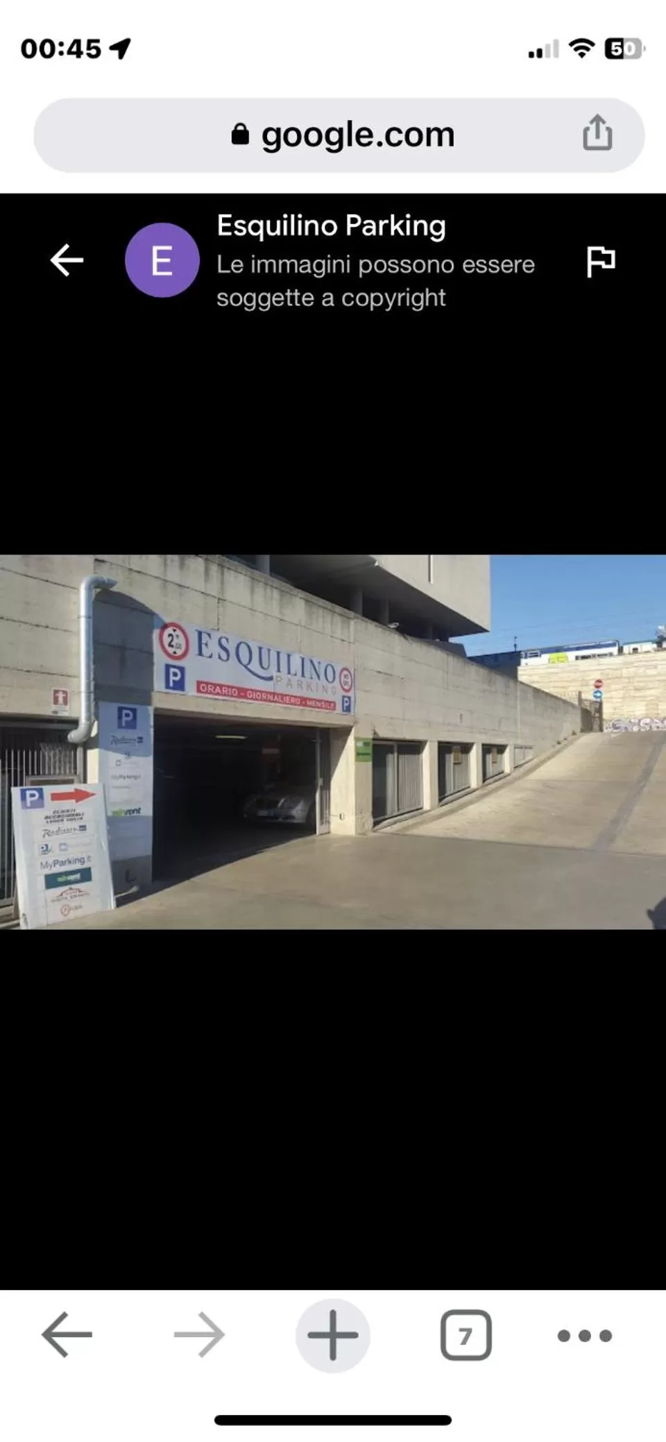 Parking in Vanella Rome Domus