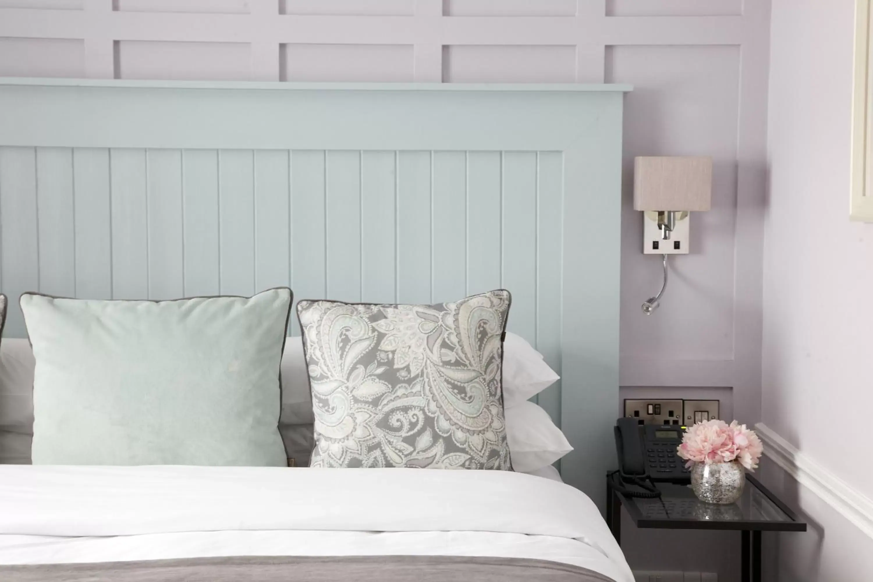 Decorative detail, Bed in Hayes Hotel