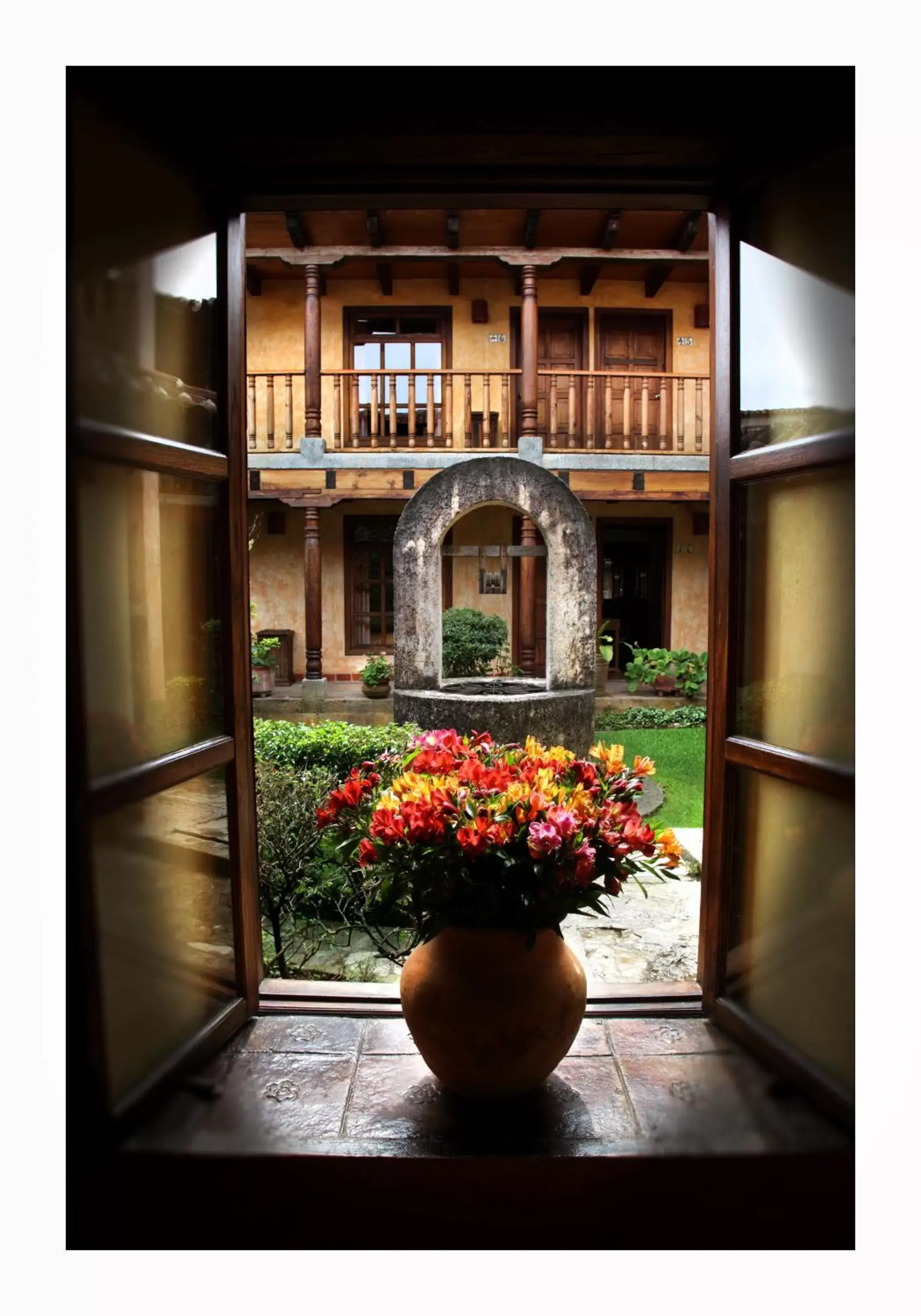 Garden view in Hotel Casavieja