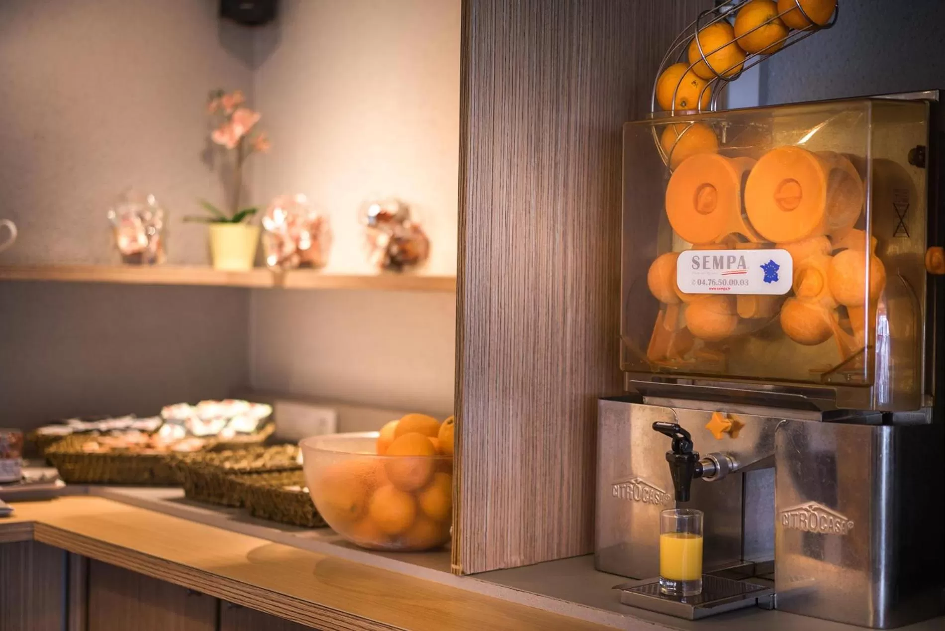 Buffet breakfast in Kyriad Le Bourget Centre- Parc Des Expositions