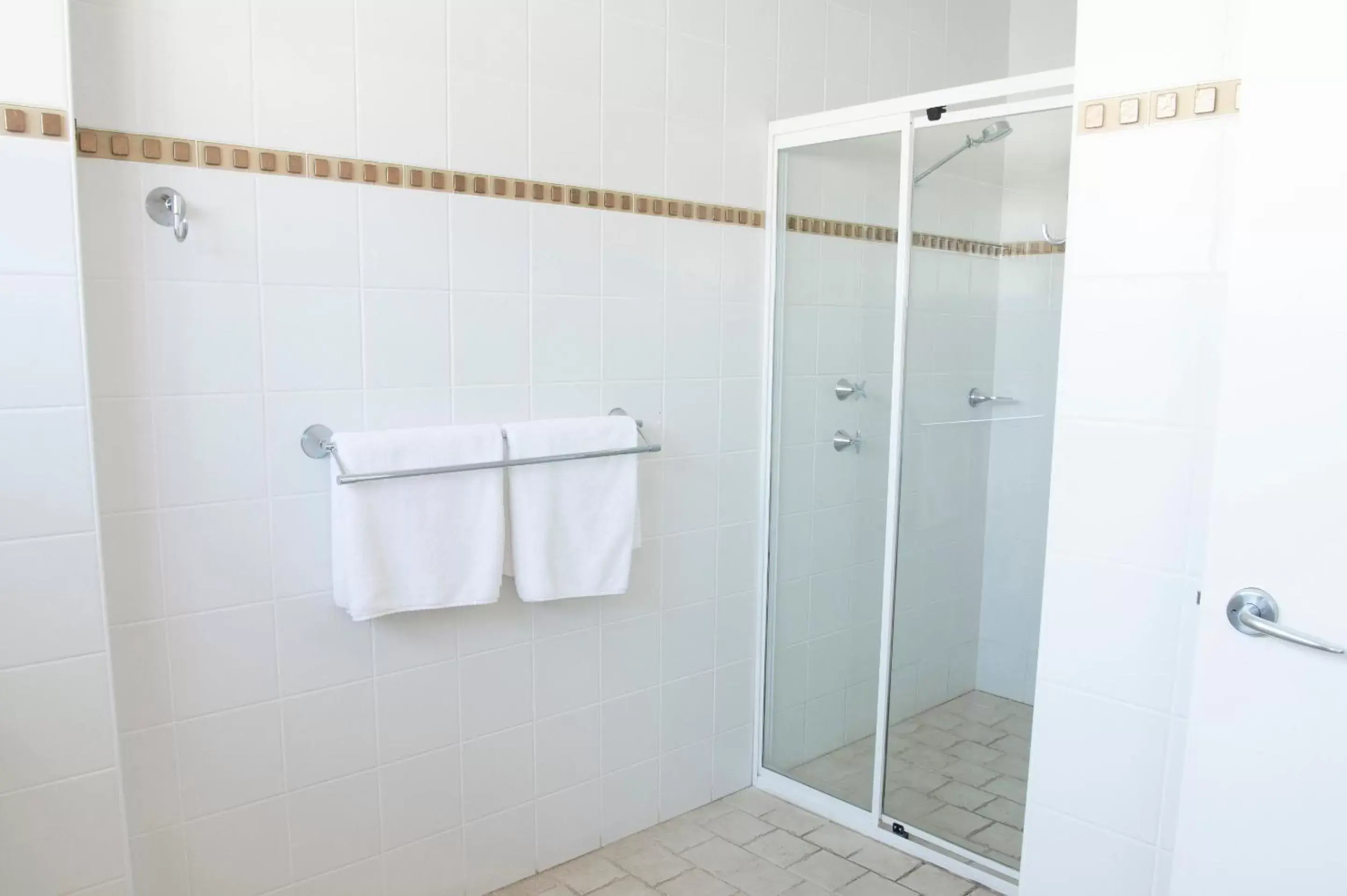 Shower, Bathroom in Rockpool Motor Inn