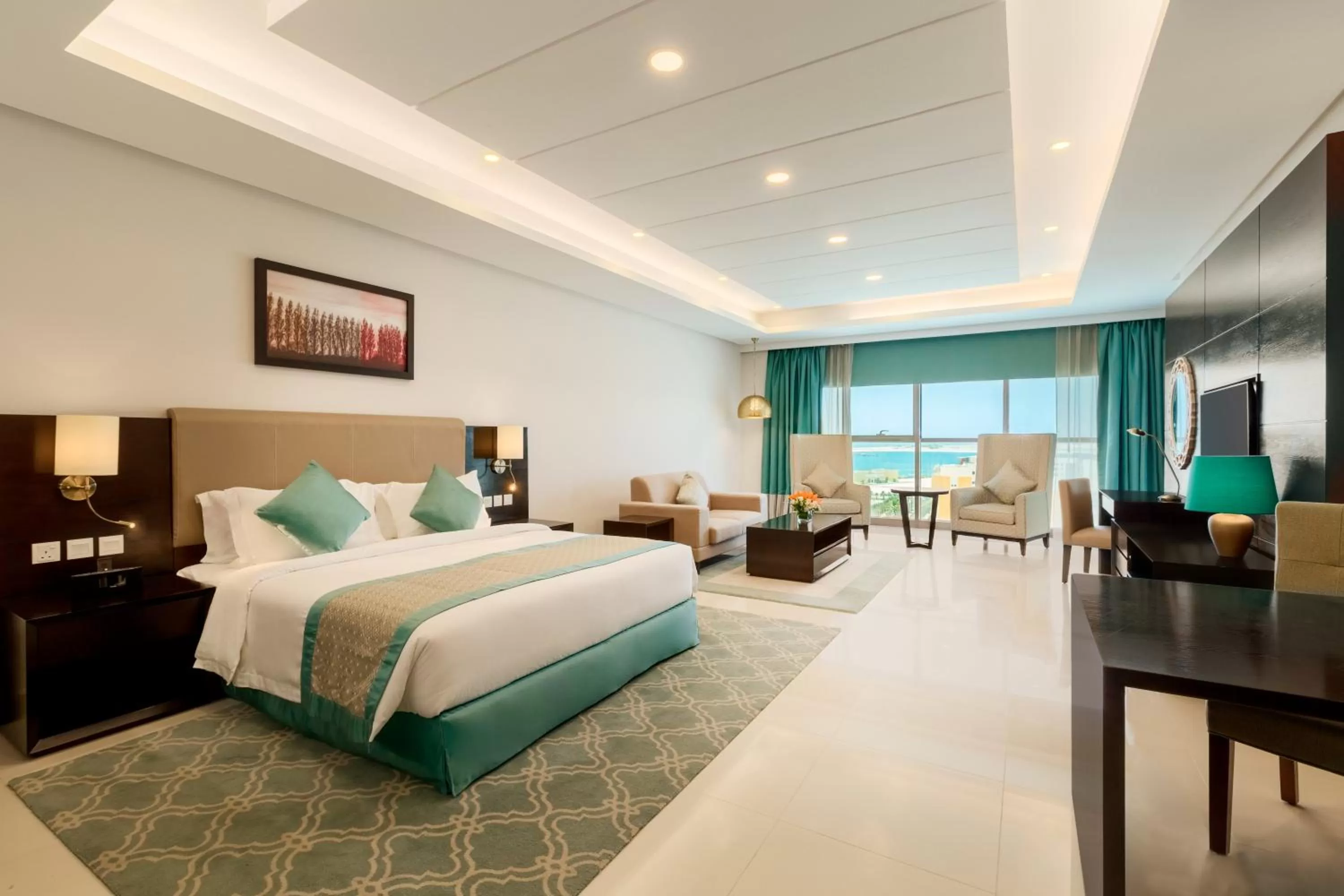 Photo of the whole room, Bed in Ramada Hotel and Suites Amwaj Islands