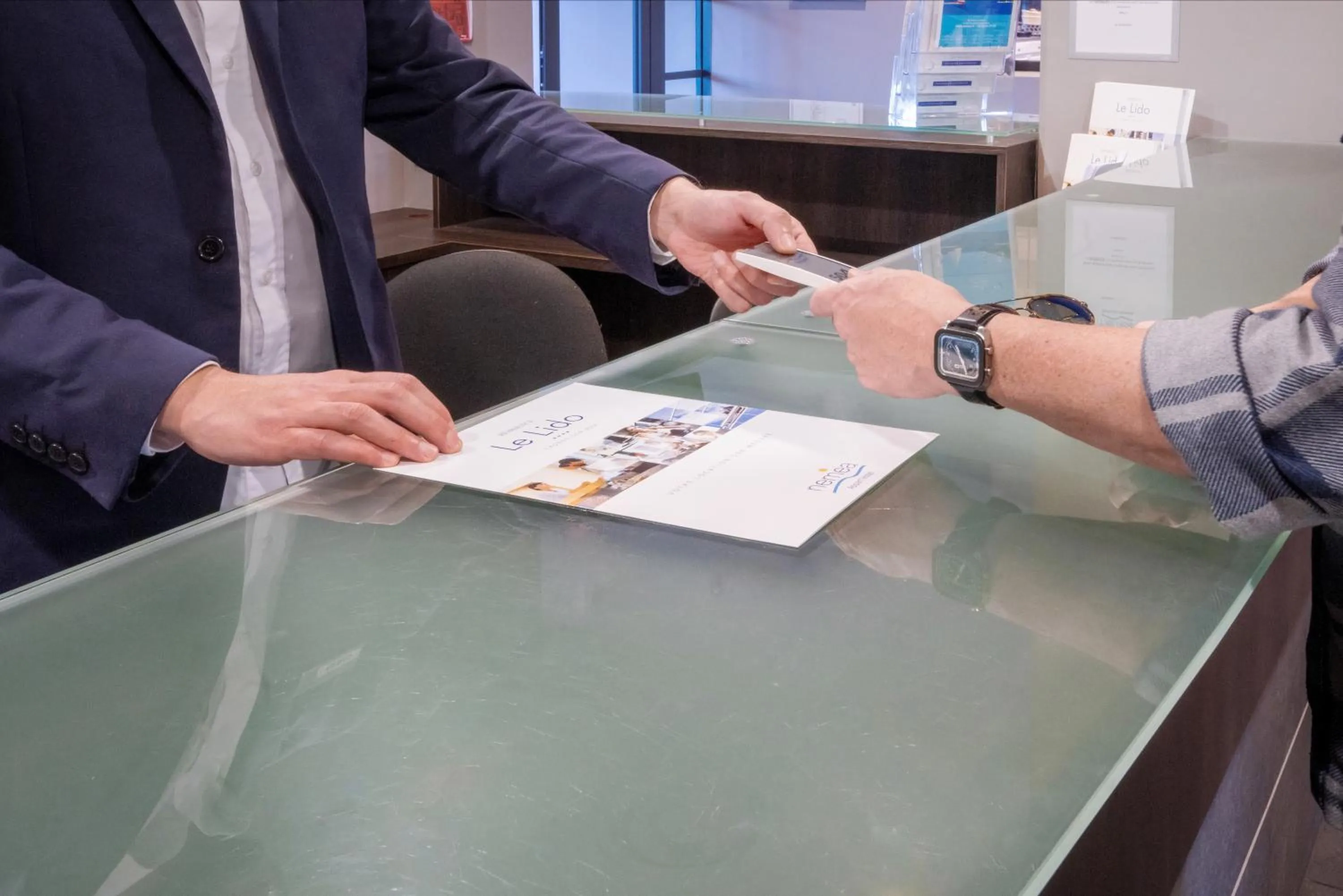 Lobby or reception in Nemea Appart Hotel Le Lido Cagnes sur Mer