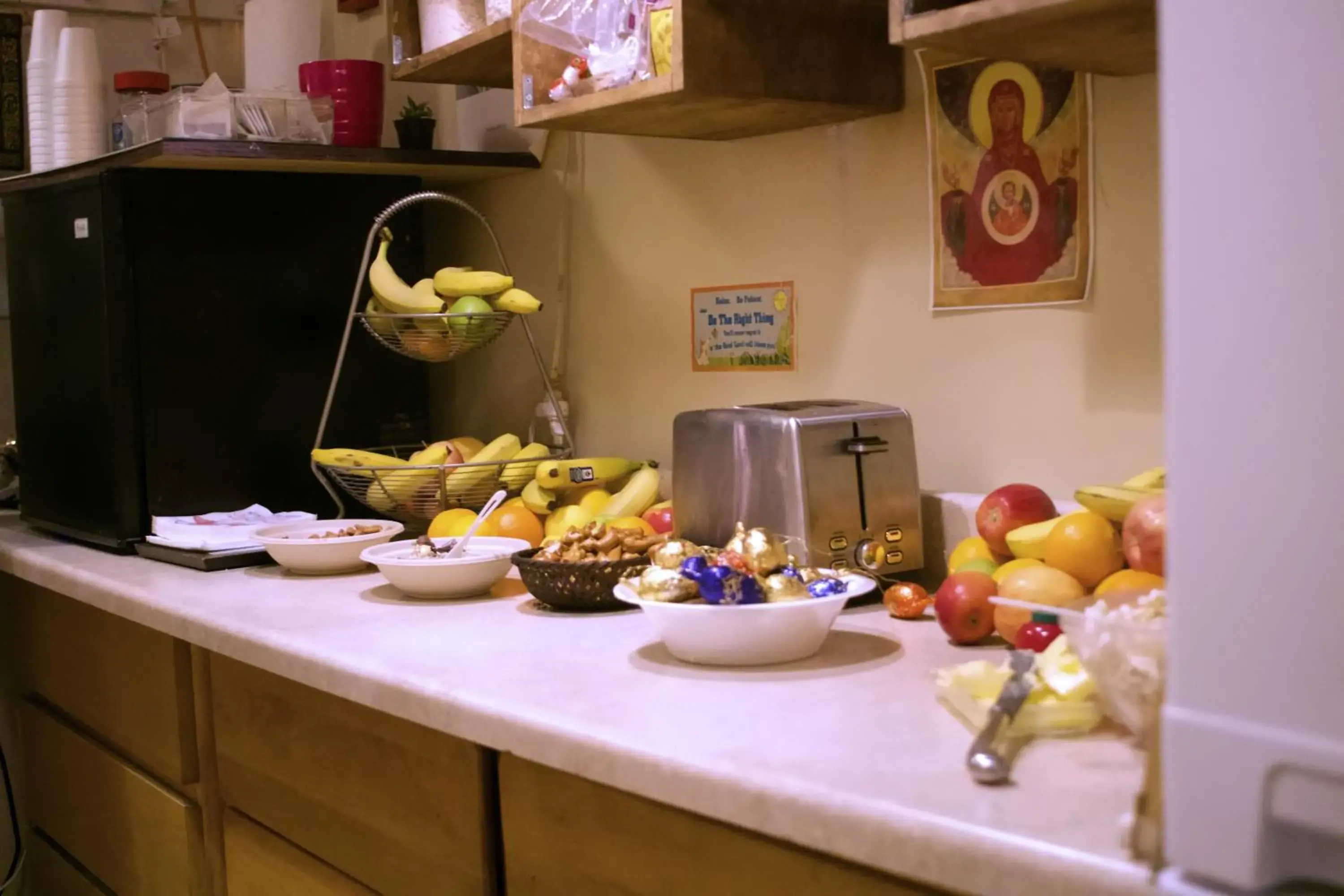 Communal kitchen in Interfaith Retreats