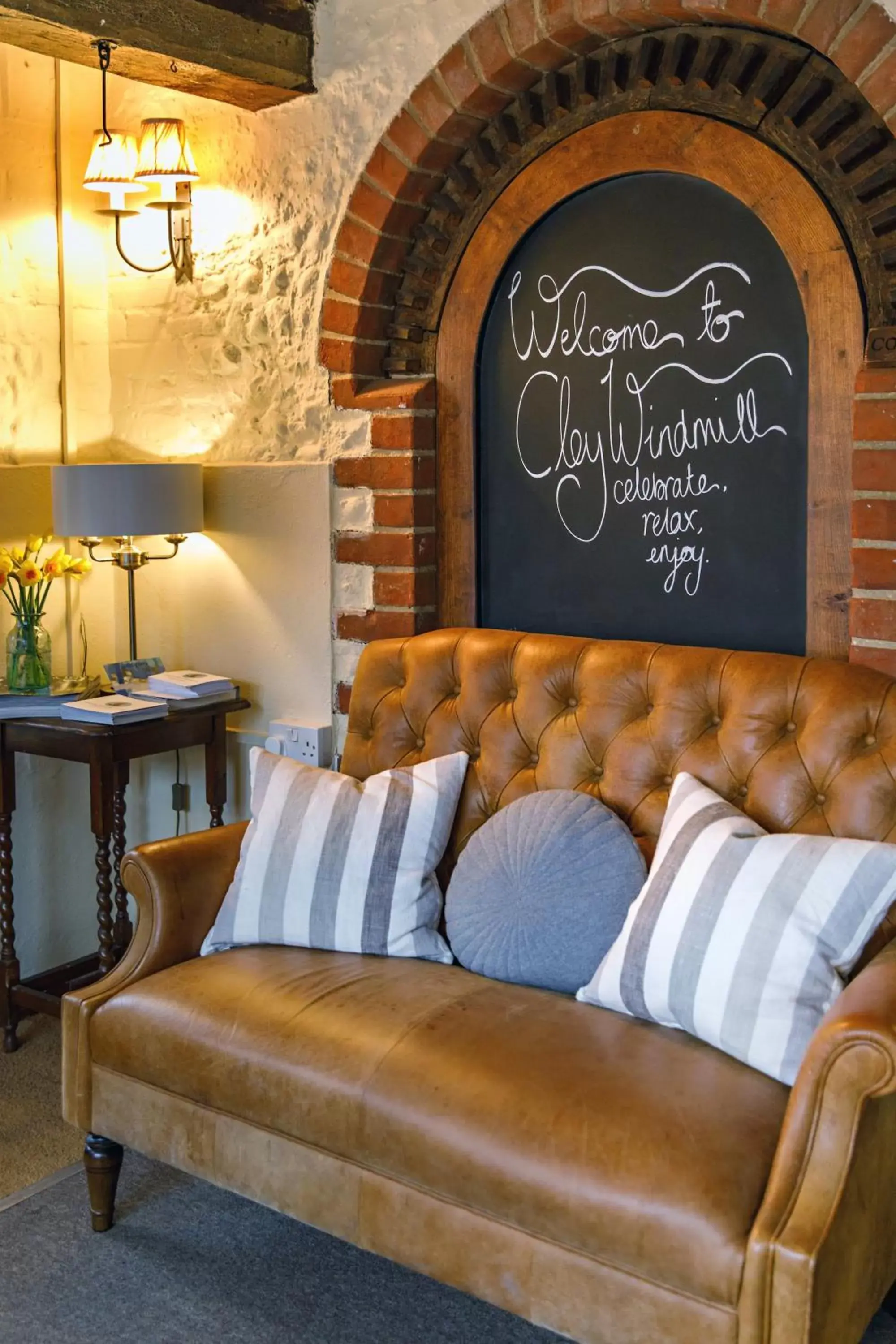 Living room, Seating Area in Cley Windmill