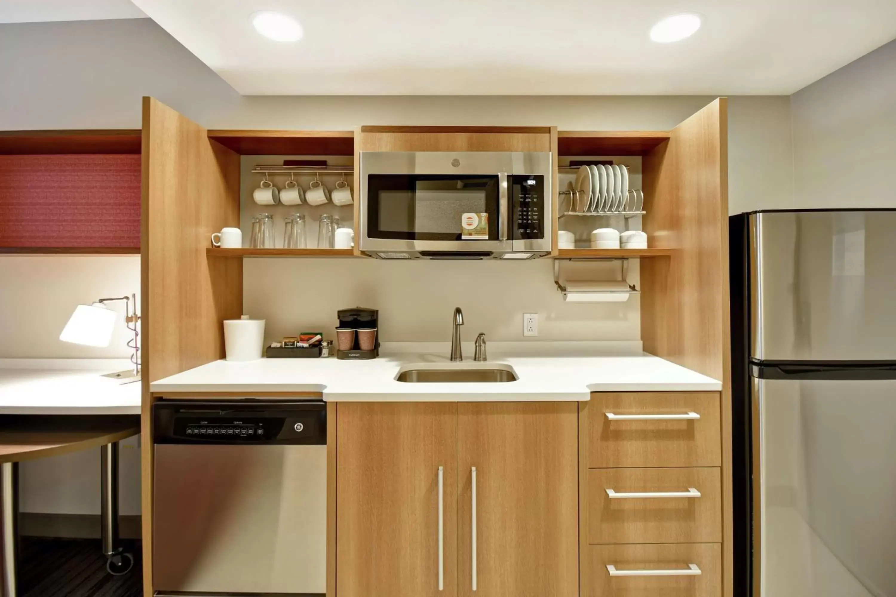 Kitchen or kitchenette, Kitchen/Kitchenette in Home2 Suites By Hilton Terre Haute