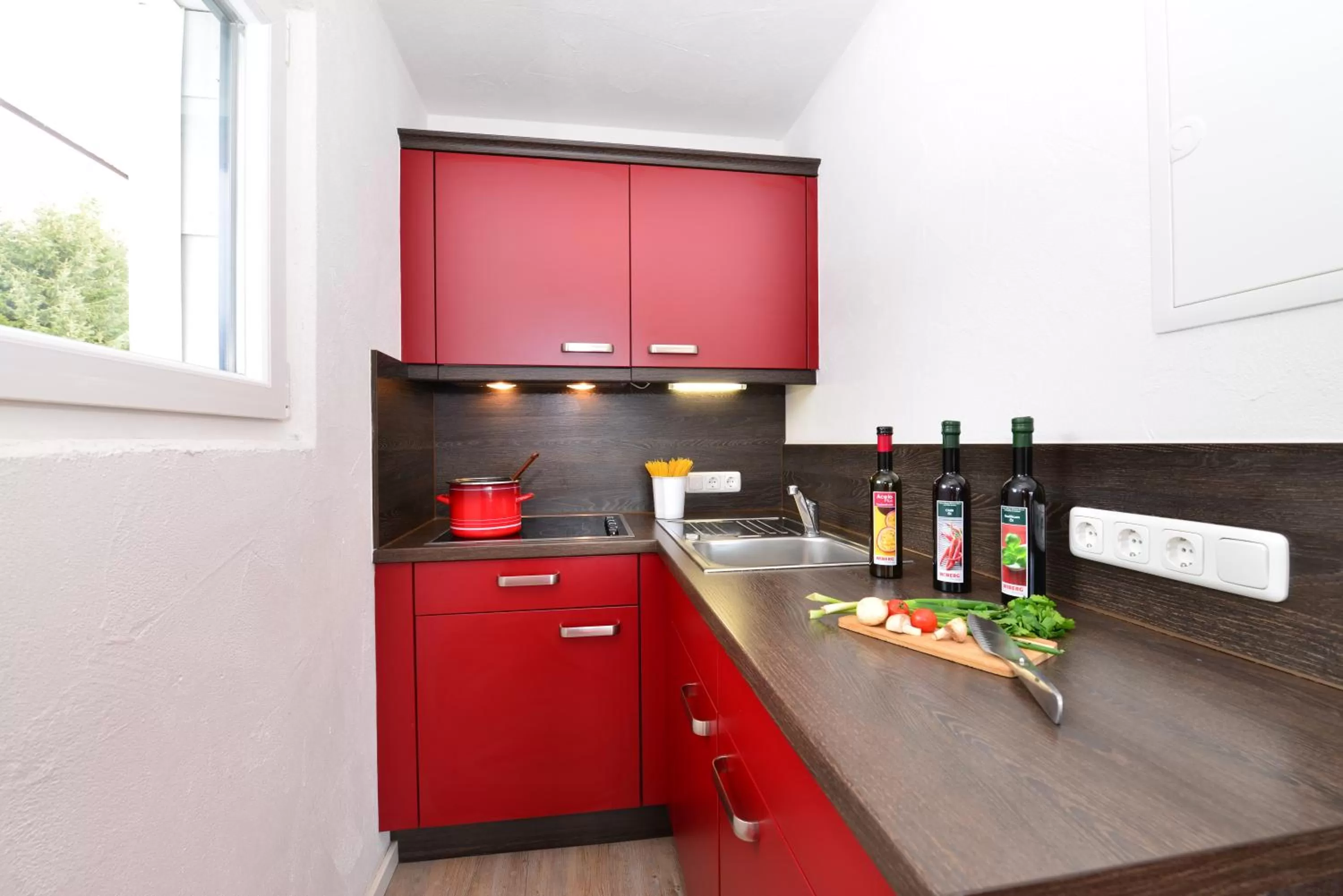 Kitchen or kitchenette in Familienhotel Kleinwalsertal