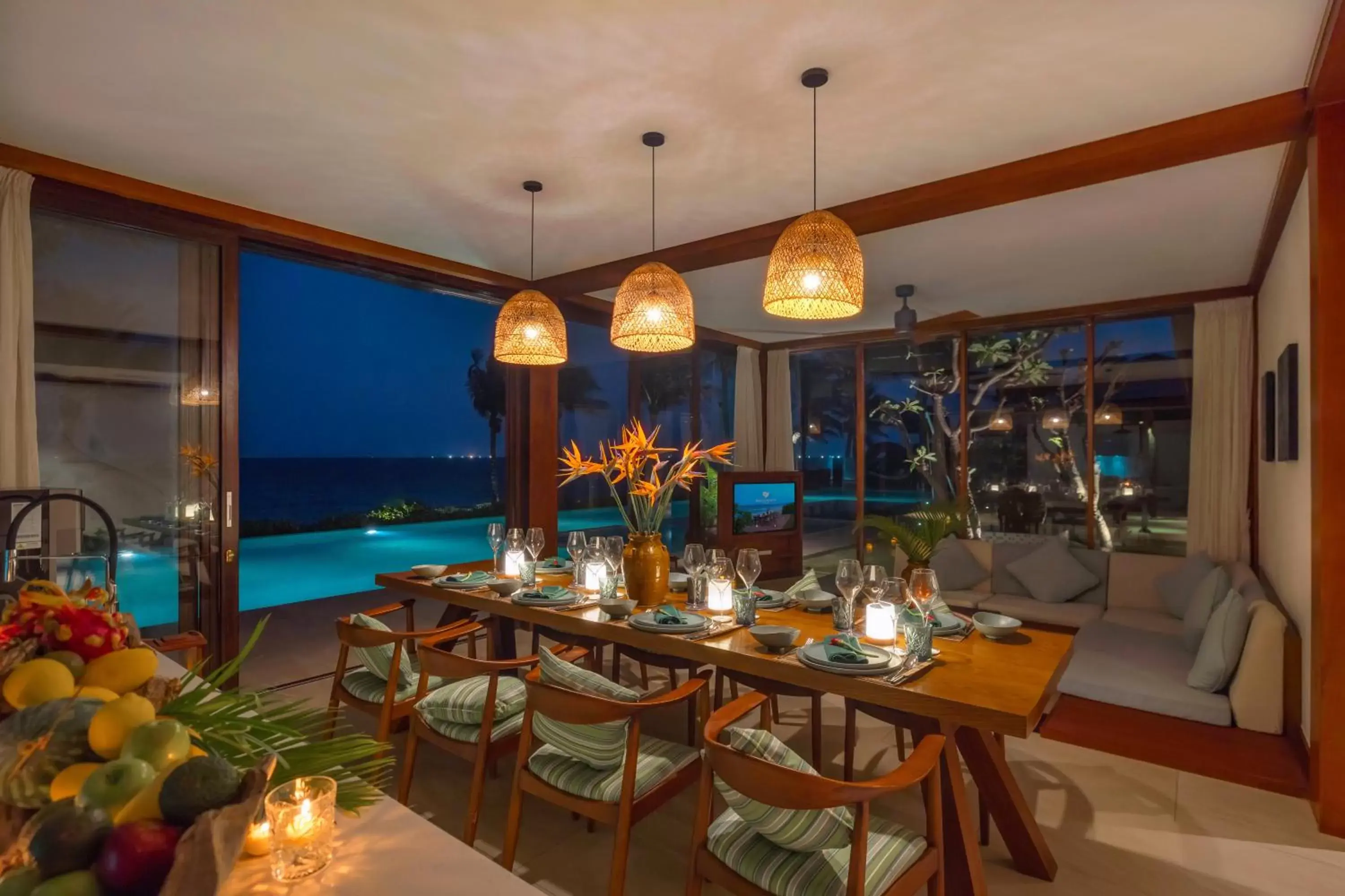 Living room, Restaurant/Places to Eat in Fusion Resort Cam Ranh - All Spa Inclusive