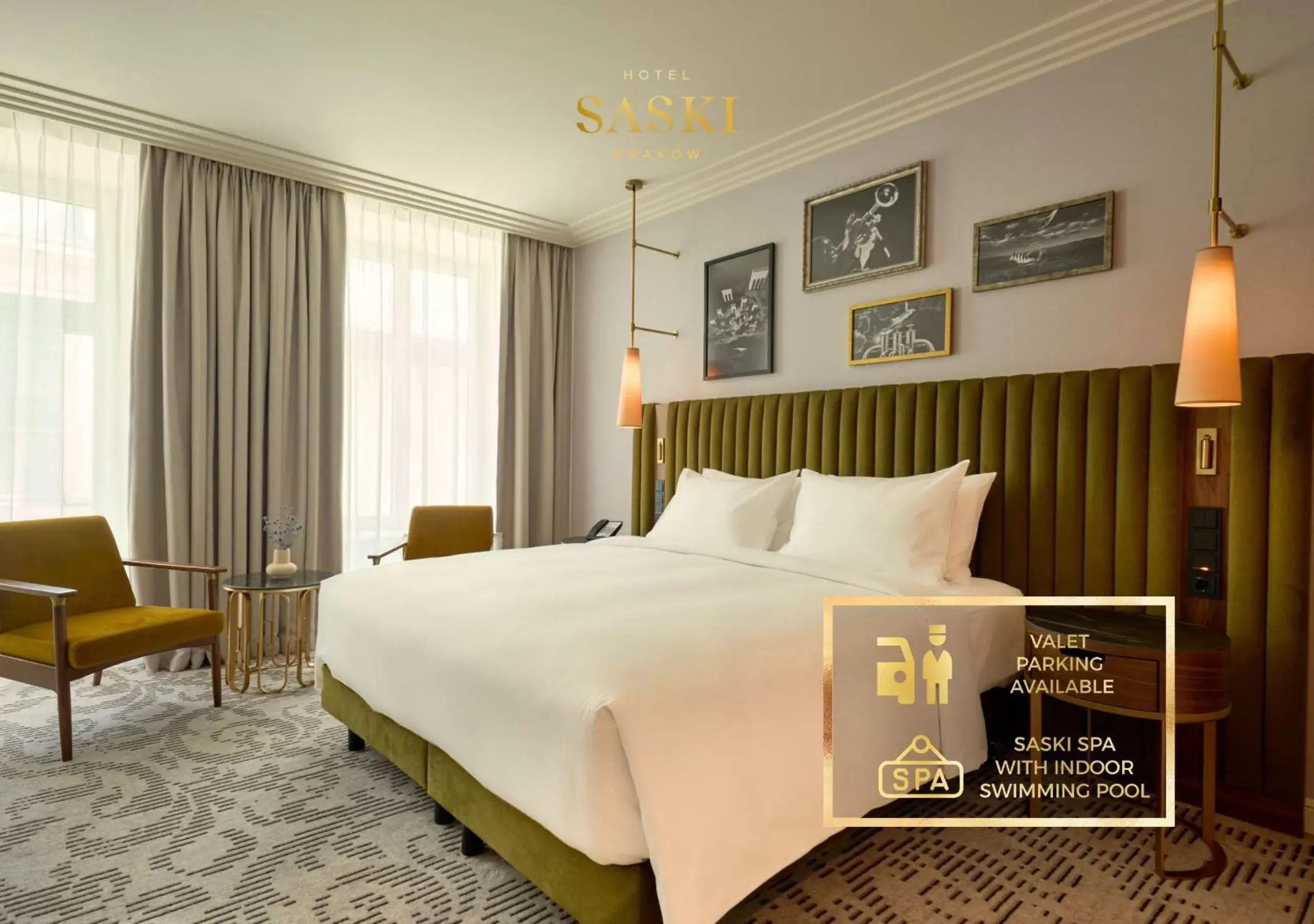 Bedroom, Bed in Hotel Saski Krakow Curio Collection by Hilton