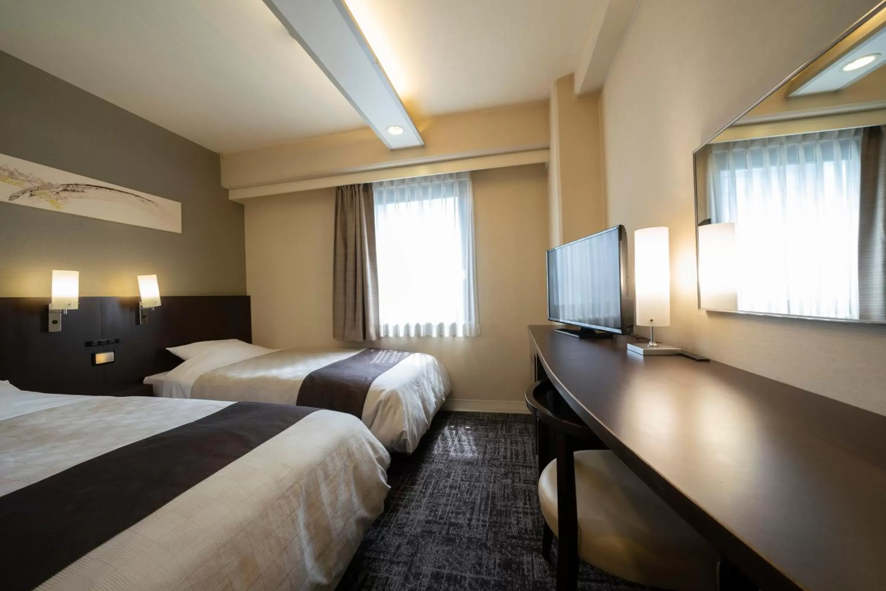 Photo of the whole room, Bed in Hotel Binario Umeda