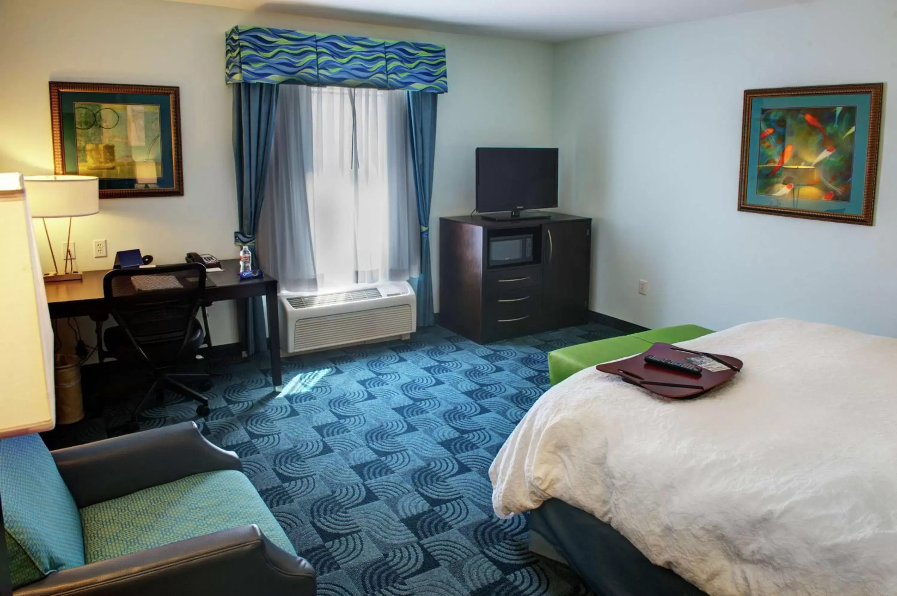 Bed, TV/Entertainment Center in Hampton Inn and Suites Dallas/Lewisville-Vista Ridge Mall