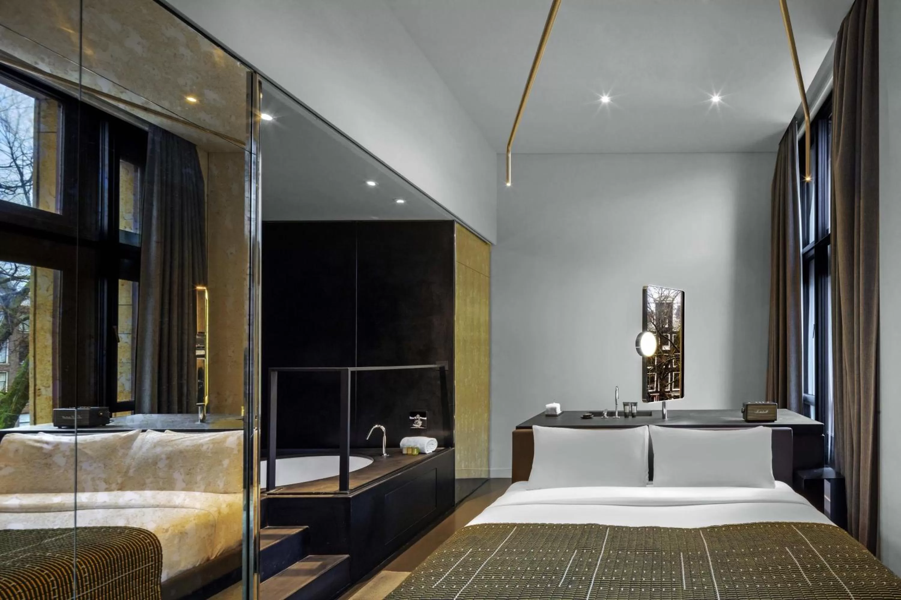 Bathroom, Bed in W Amsterdam